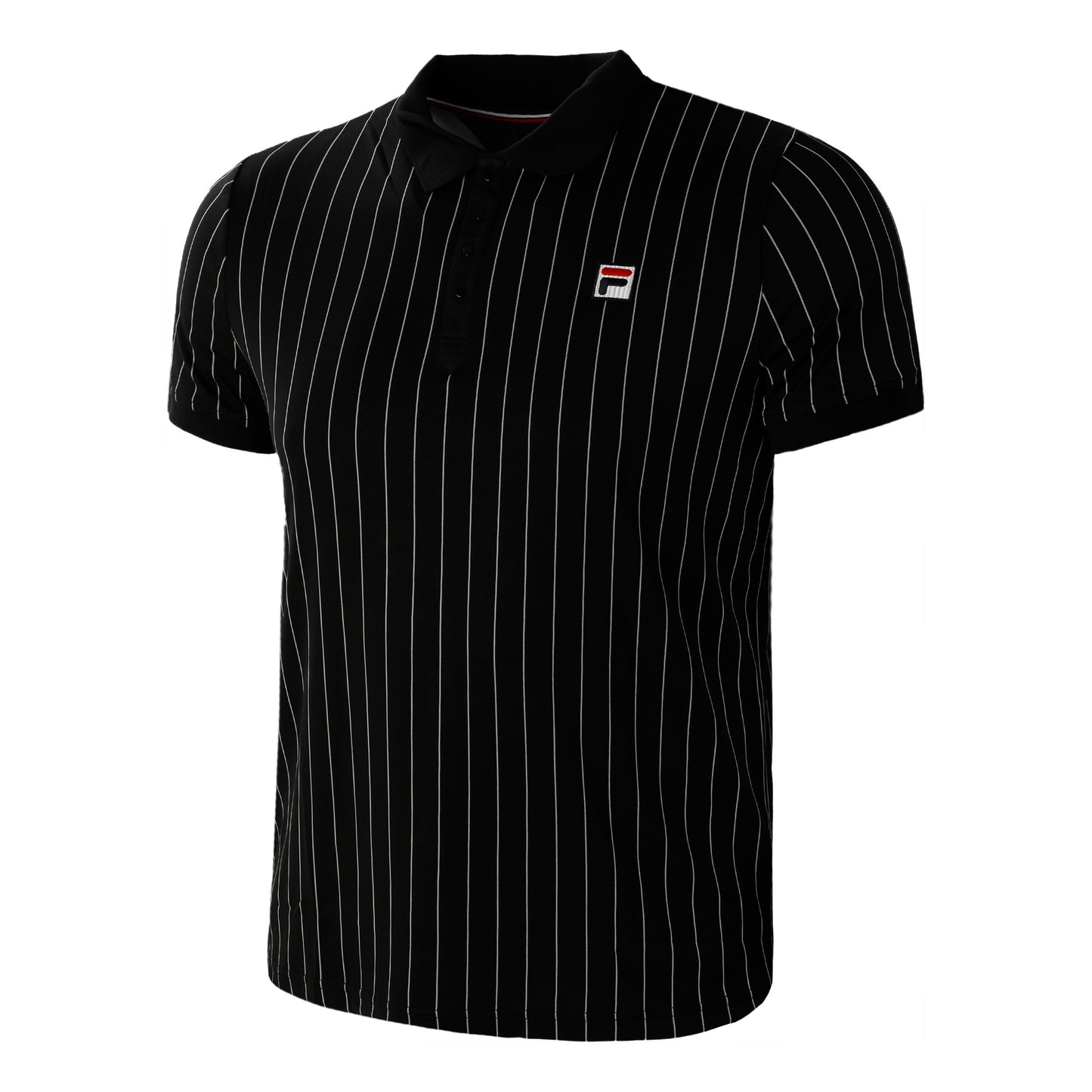 Fila Stripes Polo Hommes-Noir,Blanc Fila Stripes Polo Hommes-Noir,Blanc