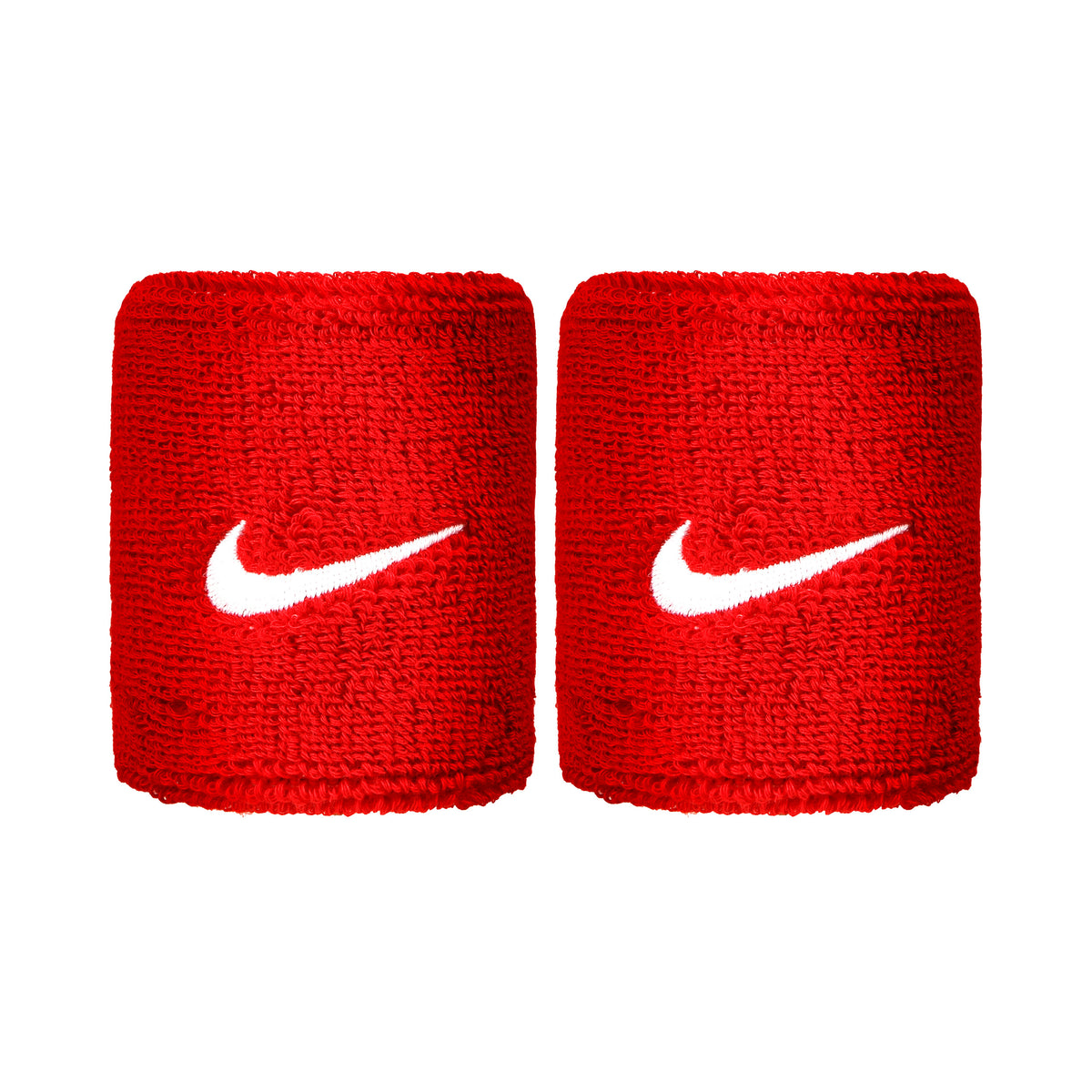 Nike Swoosh Poignet Pack de 2 unités court - rouge, blanc Nike Swoosh Poignet Pack de 2 unités court - rouge, blanc