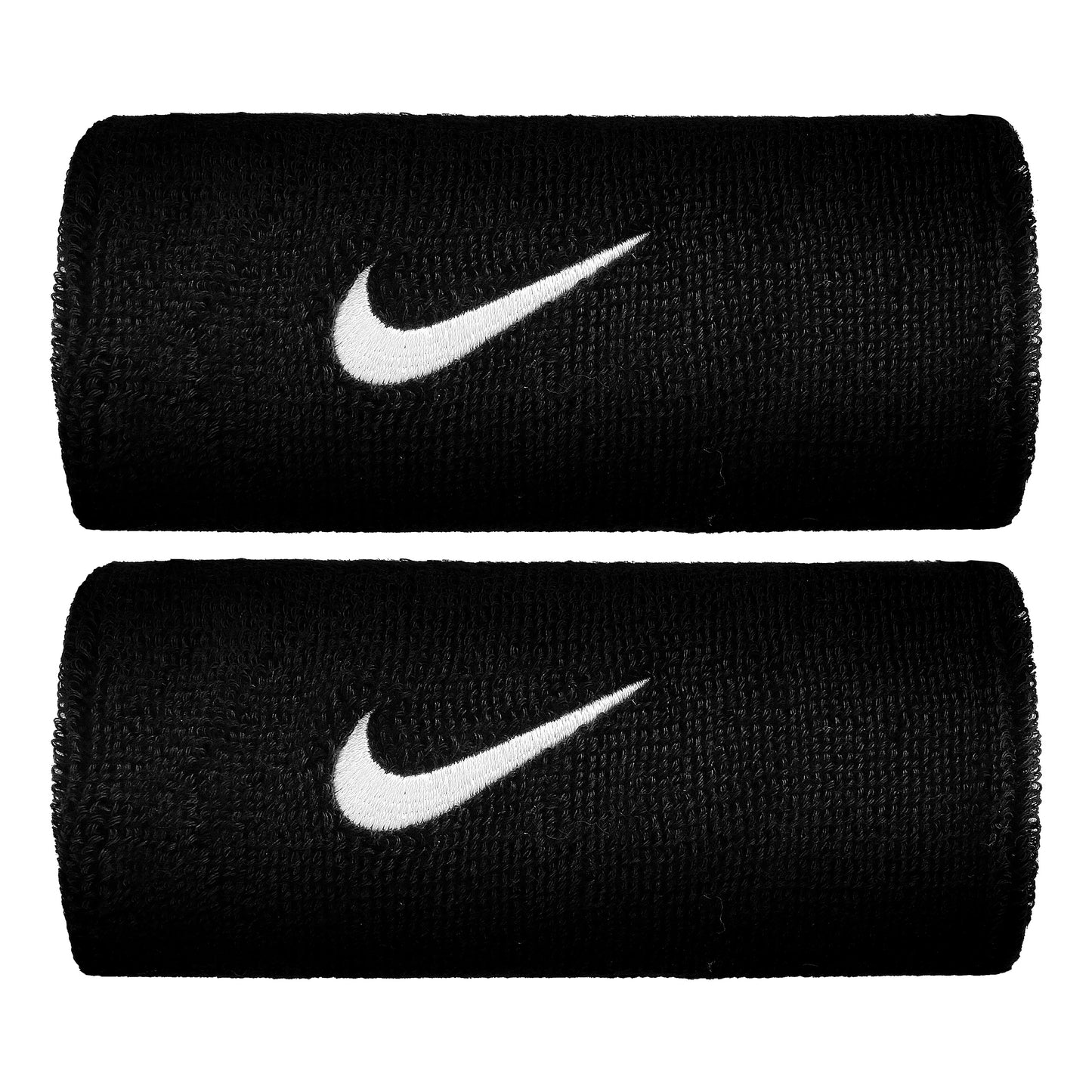 Nike Swoosh Doublewide Poignet Pack De 2 Unités-Noir,Blanc Nike Swoosh Doublewide Poignet Pack De 2 Unités-Noir,Blanc