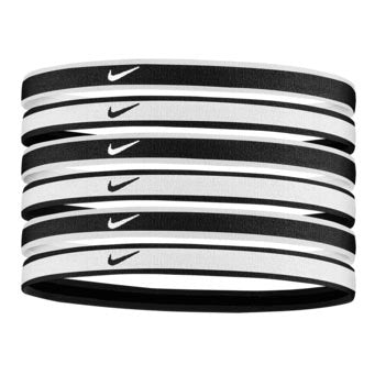 Nike Swoosh Sport Tipped Bandeau Pack De 6-Blanc,Noir Nike Swoosh Sport Tipped Bandeau Pack De 6-Blanc,Noir