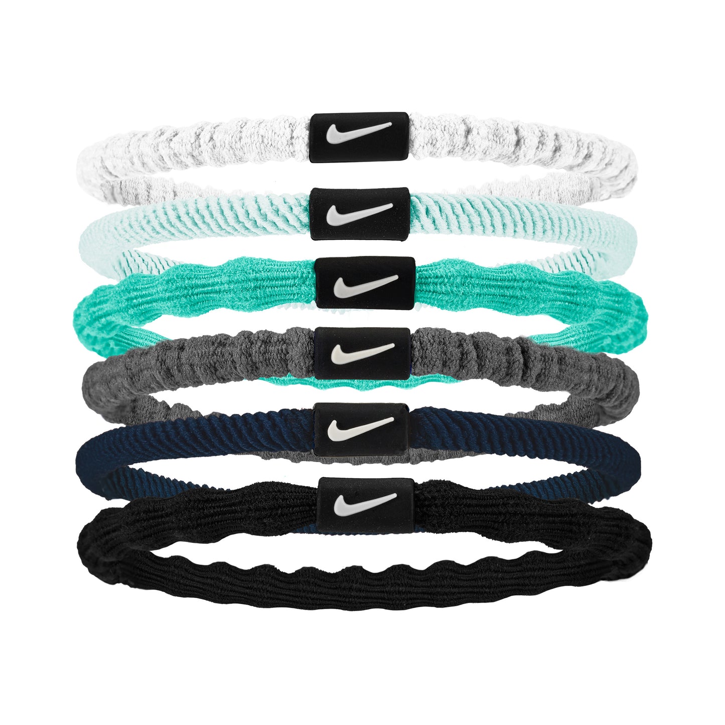 Nike Flex Hair Tie Bandeau Pack de 6 Unisex - multicouleur, blanc Nike Flex Hair Tie Bandeau Pack de 6 Unisex - multicouleur, blanc
