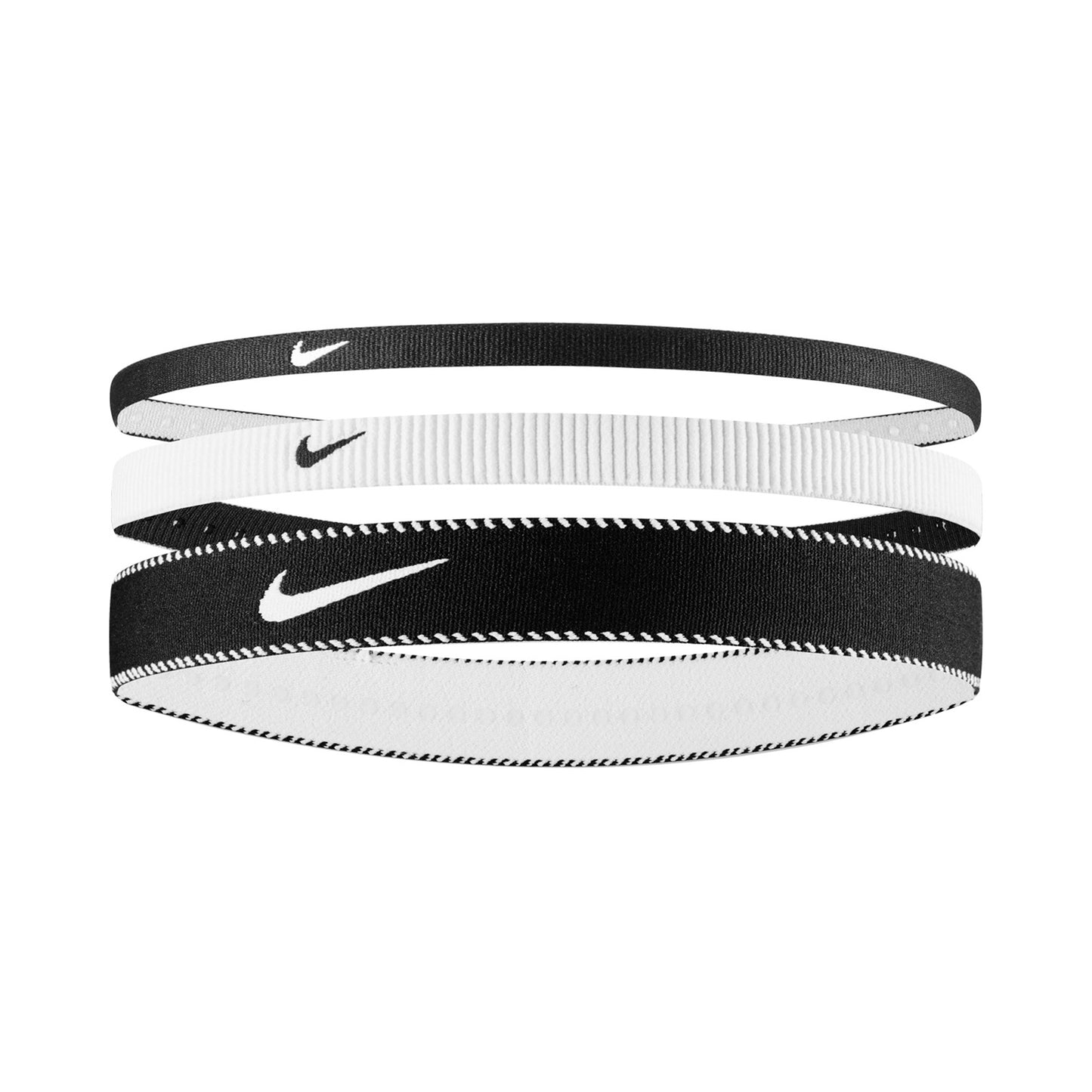 Nike Nike Flex Classic Mixed Bandeau Pack De 3-Noir,Blanc Nike Nike Flex Classic Mixed Bandeau Pack De 3-Noir,Blanc