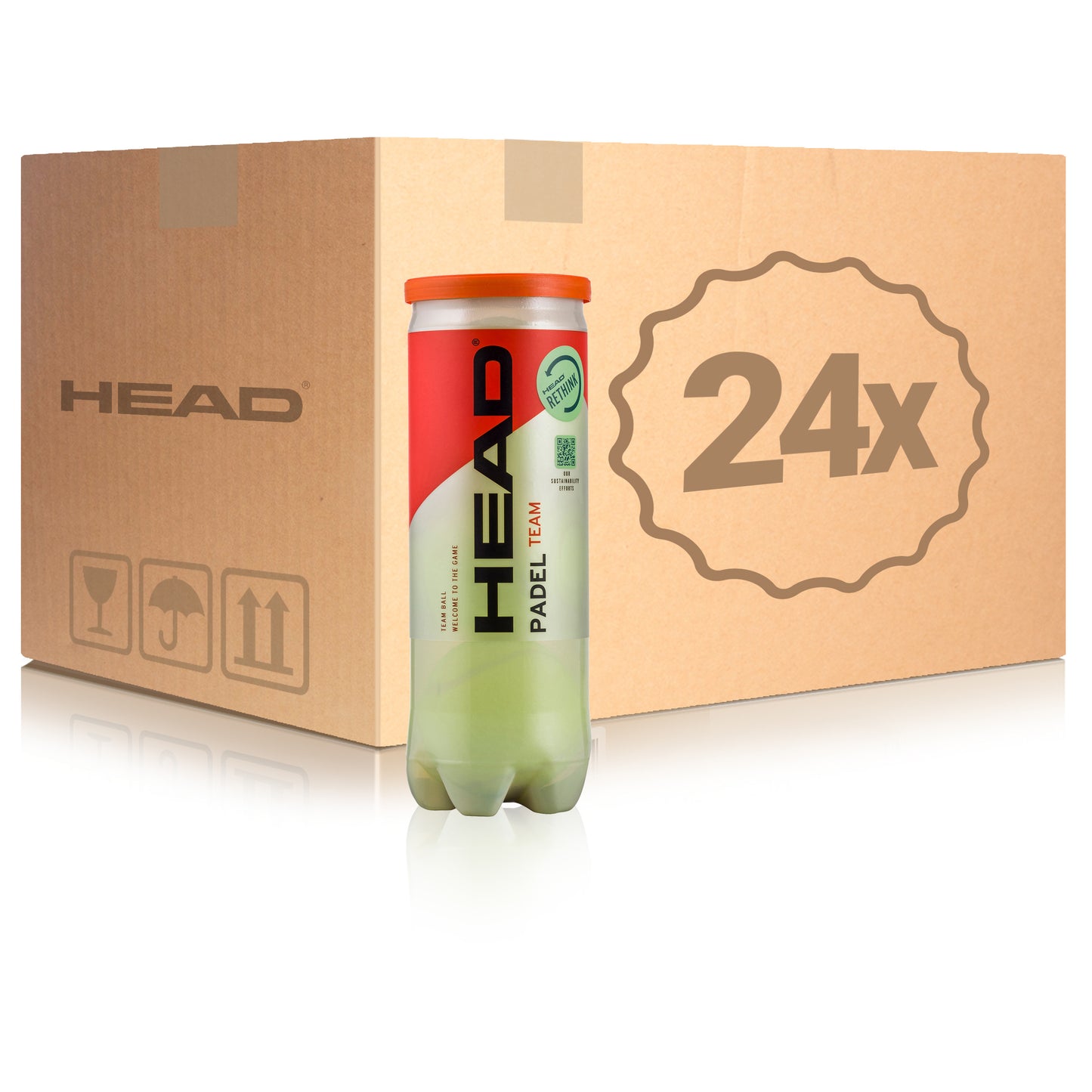 HEAD 24 Tubes de 3 Padel Team HEAD 24 Tubes de 3 Padel Team