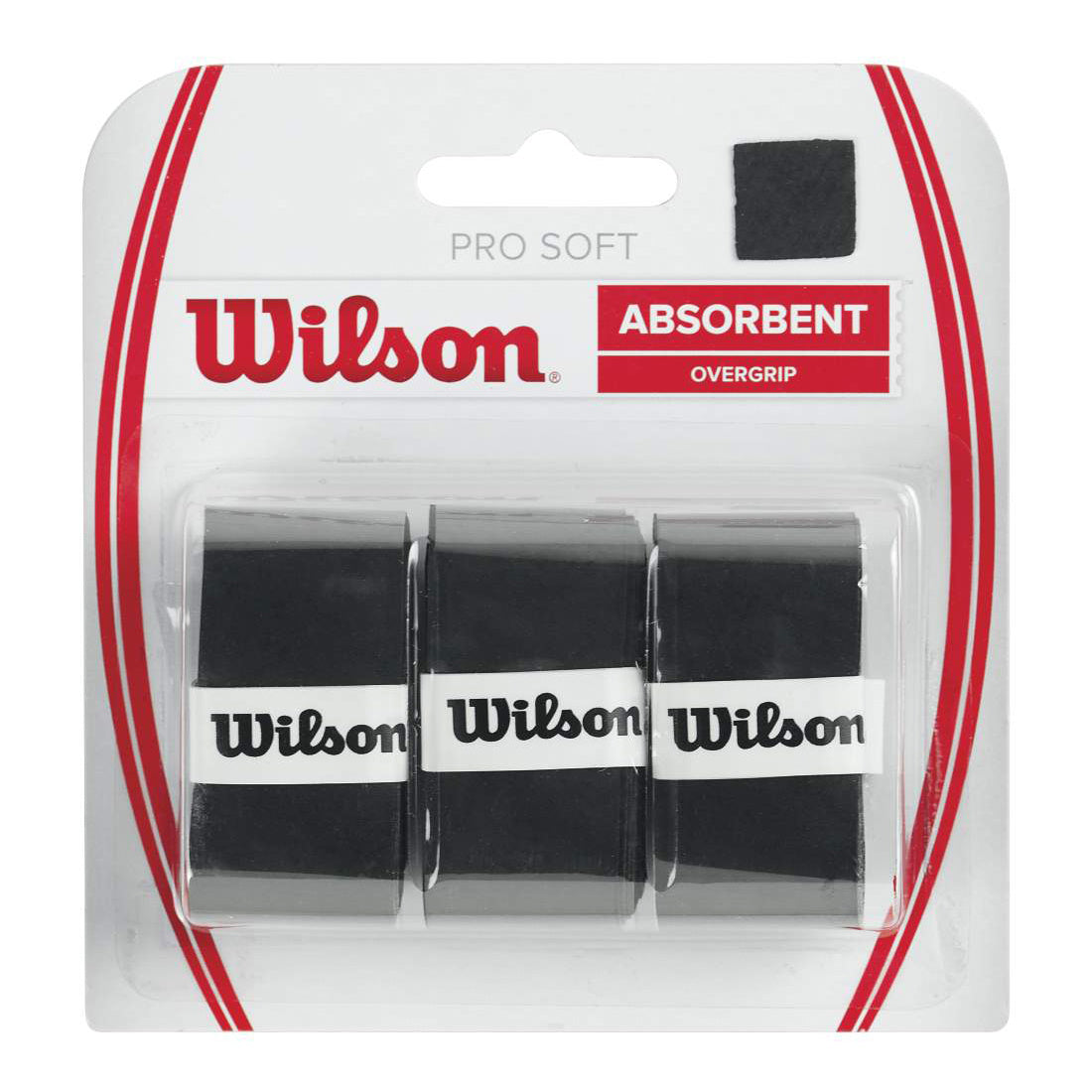 Wilson Soft Overgrip Pack De 3-Noir Wilson Soft Overgrip Pack De 3-Noir