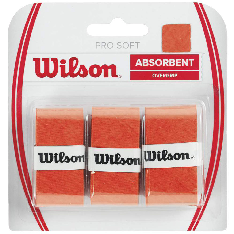 Wilson Soft Overgrip Pack De 3-Orange Wilson Soft Overgrip Pack De 3-Orange