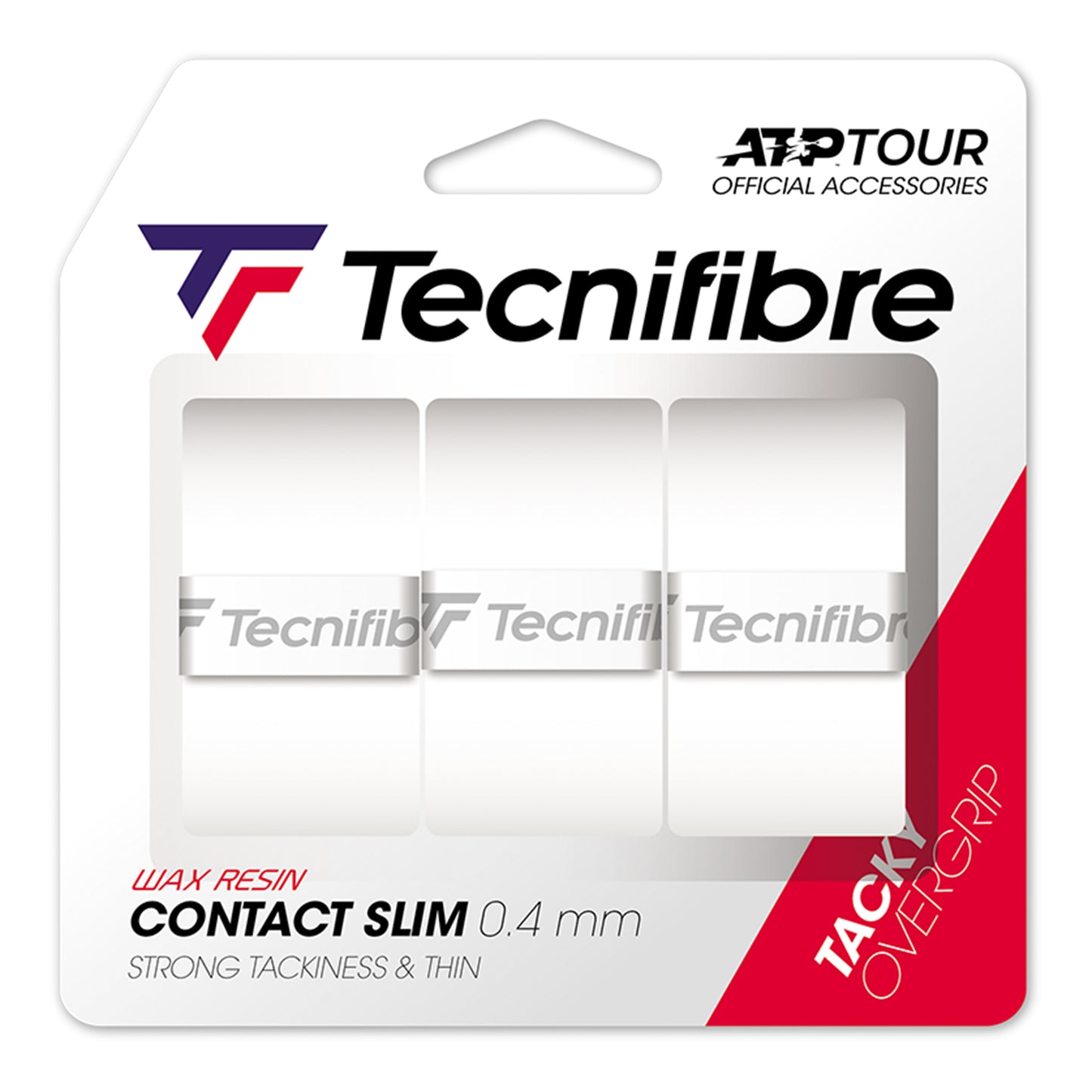Tecnifibre Contact Slim 3er Pack De 3-Blanc Tecnifibre Contact Slim 3er Pack De 3-Blanc
