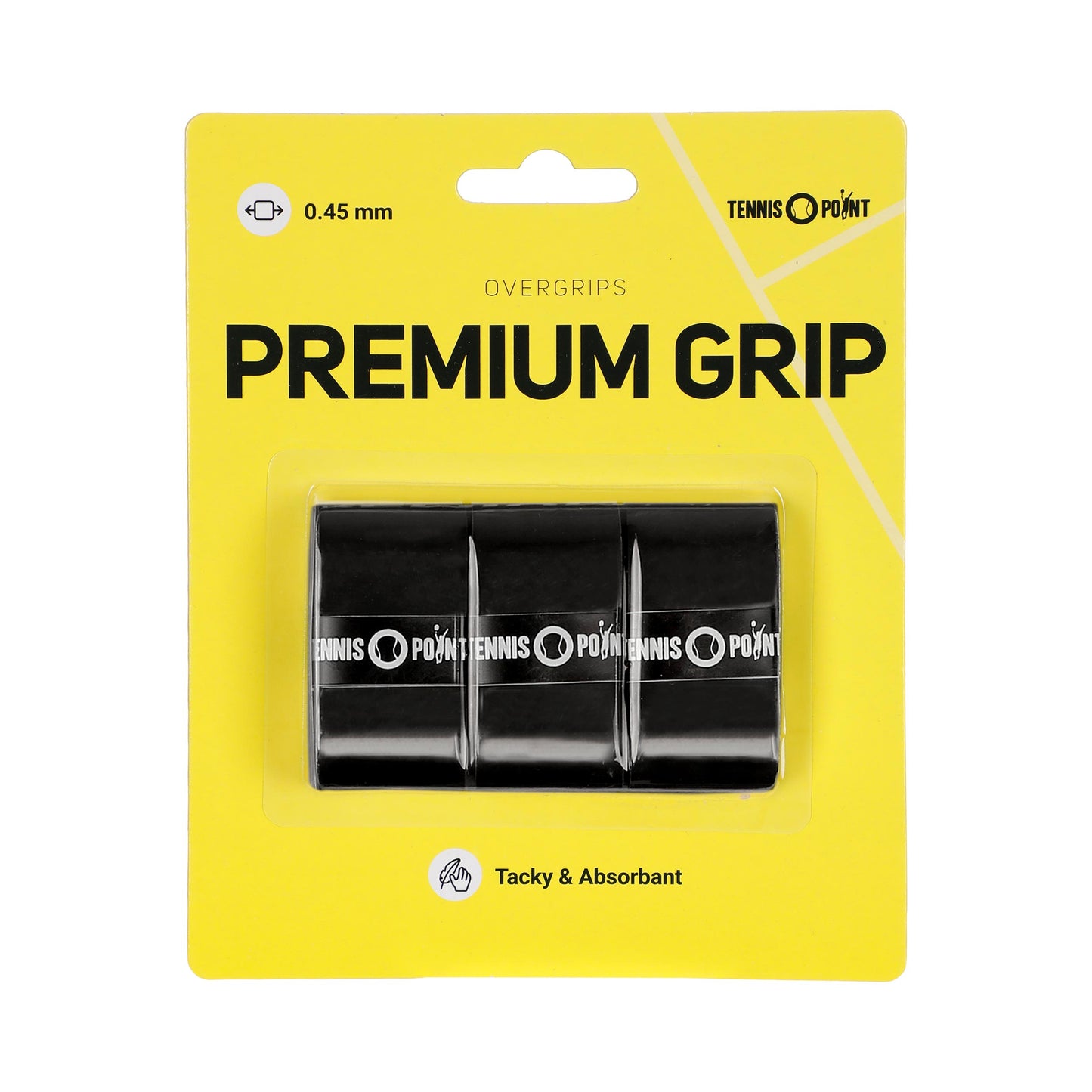 Tennis-Point Premium Grip Pack De 3-Noir Tennis-Point Premium Grip Pack De 3-Noir