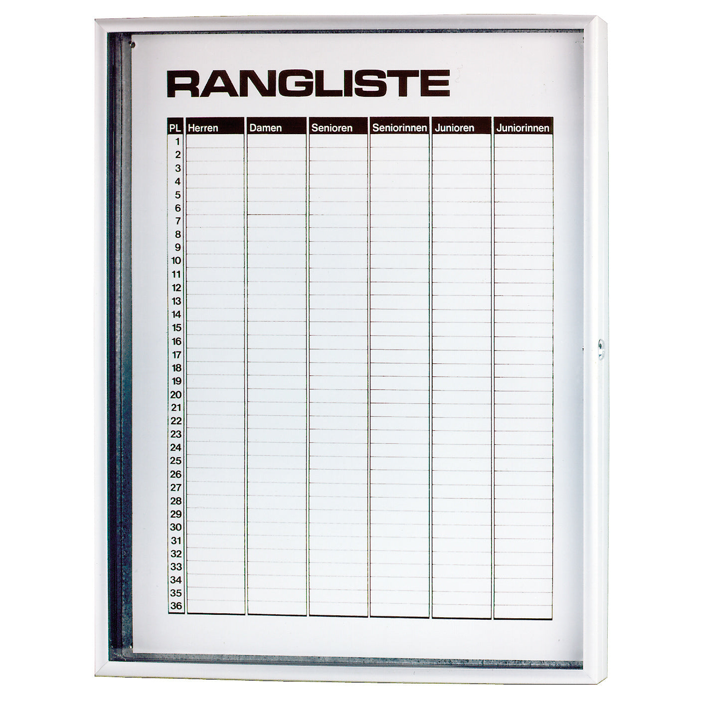 Tegra Ranglisten-Magnettafel 6 Ränge Mit Scheibe, Abschließbar Classement-Blanc Tegra Ranglisten-Magnettafel 6 Ränge Mit Scheibe, Abschließbar Classement-Blanc