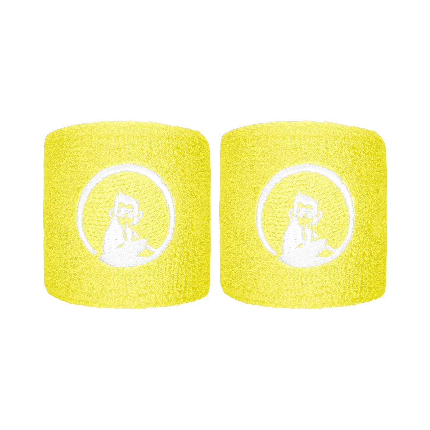 Quiet Please Poignet Pack de 2 unités court - jaune, blanc Quiet Please Poignet Pack de 2 unités court - jaune, blanc