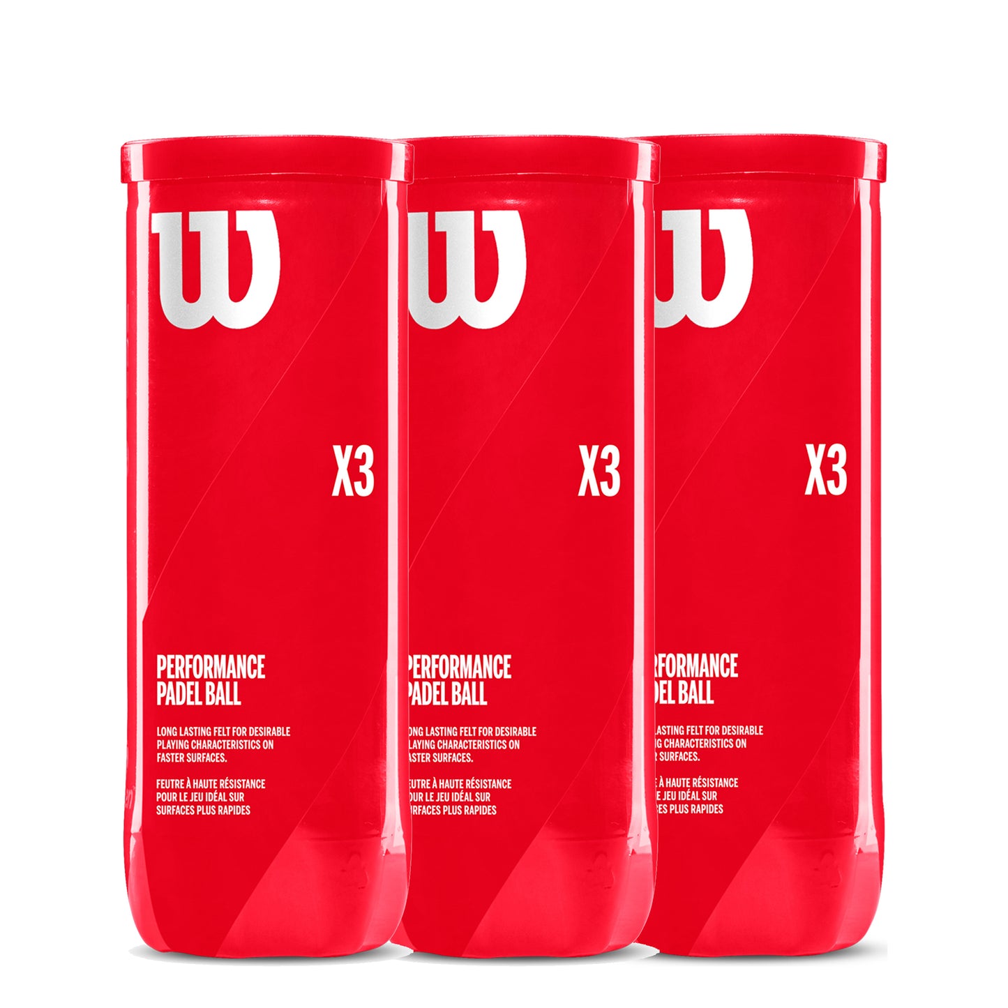 Wilson 3 Tubes de 3 Padel X3 Ball Wilson 3 Tubes de 3 Padel X3 Ball