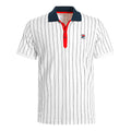 Stripes Polo Hommes-Blanc,Bleu Foncé