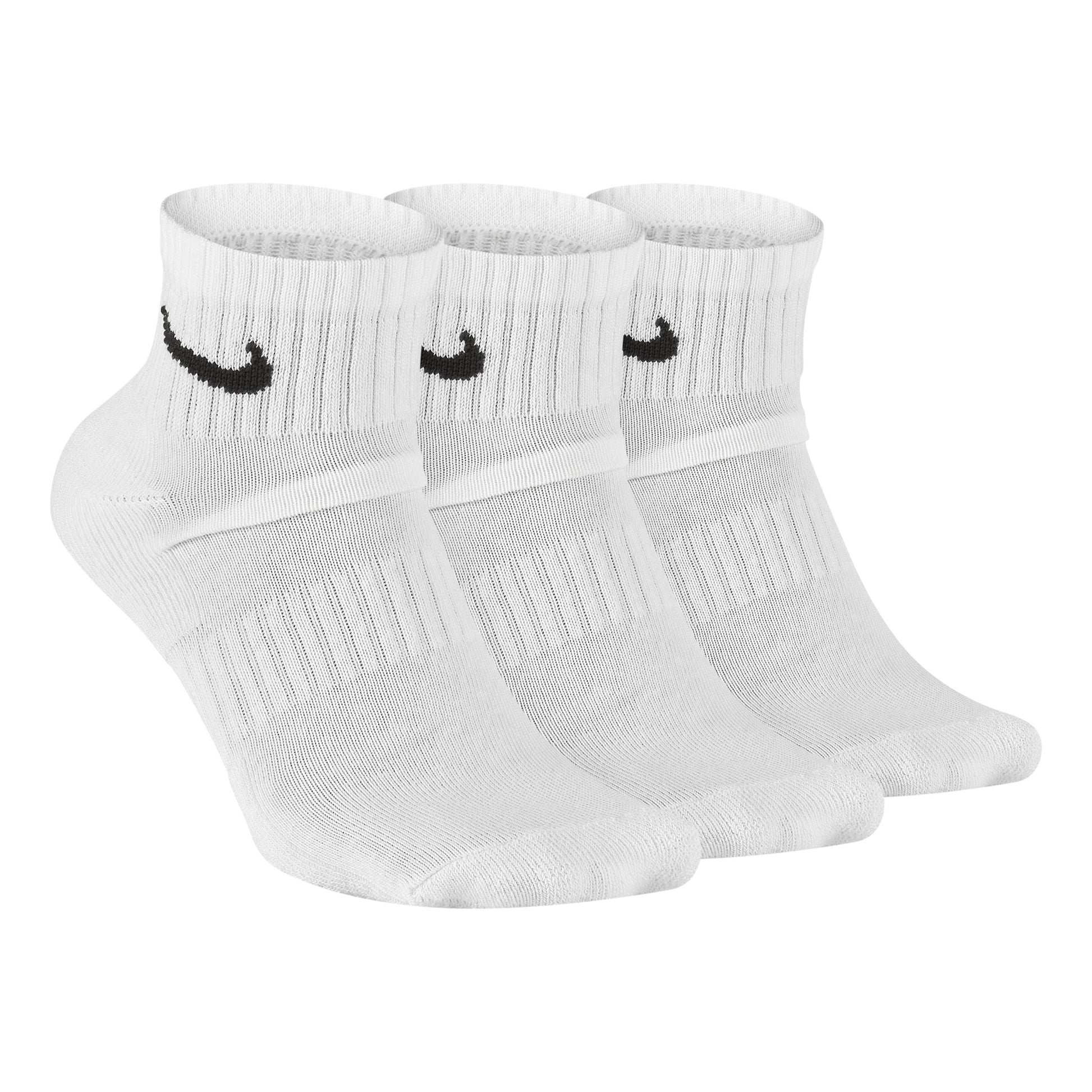 Nike Everyday Cushioned Ankle Chaussettes de tennis Pack de 3 Unisex - blanc, noir