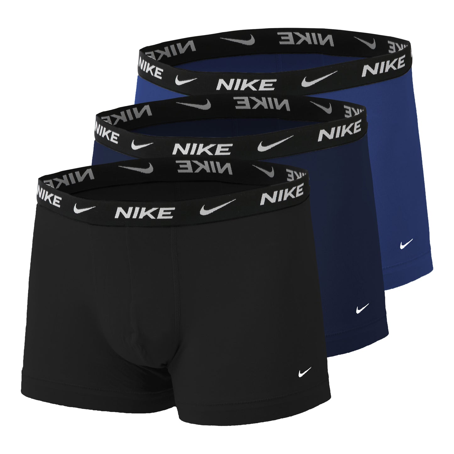 Nike Everyday Cotton Strech Trunk Caleçon Pack De 3 Hommes-Bleu Foncé,Bleu