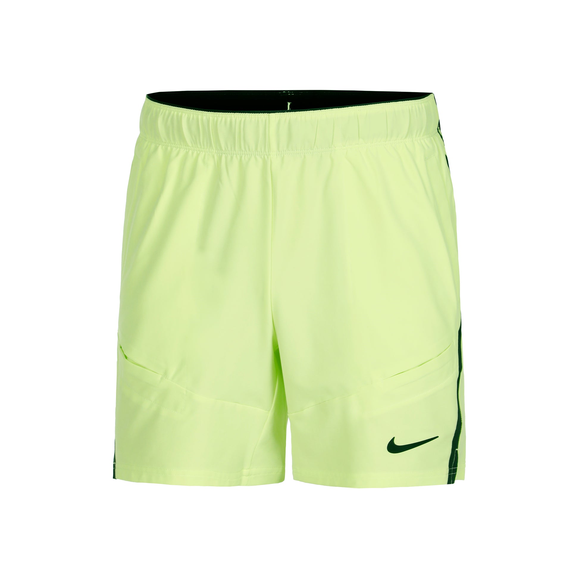 Nike Court Dri-Fit Advantage  7in Shorts Hommes - jaune citron, noir