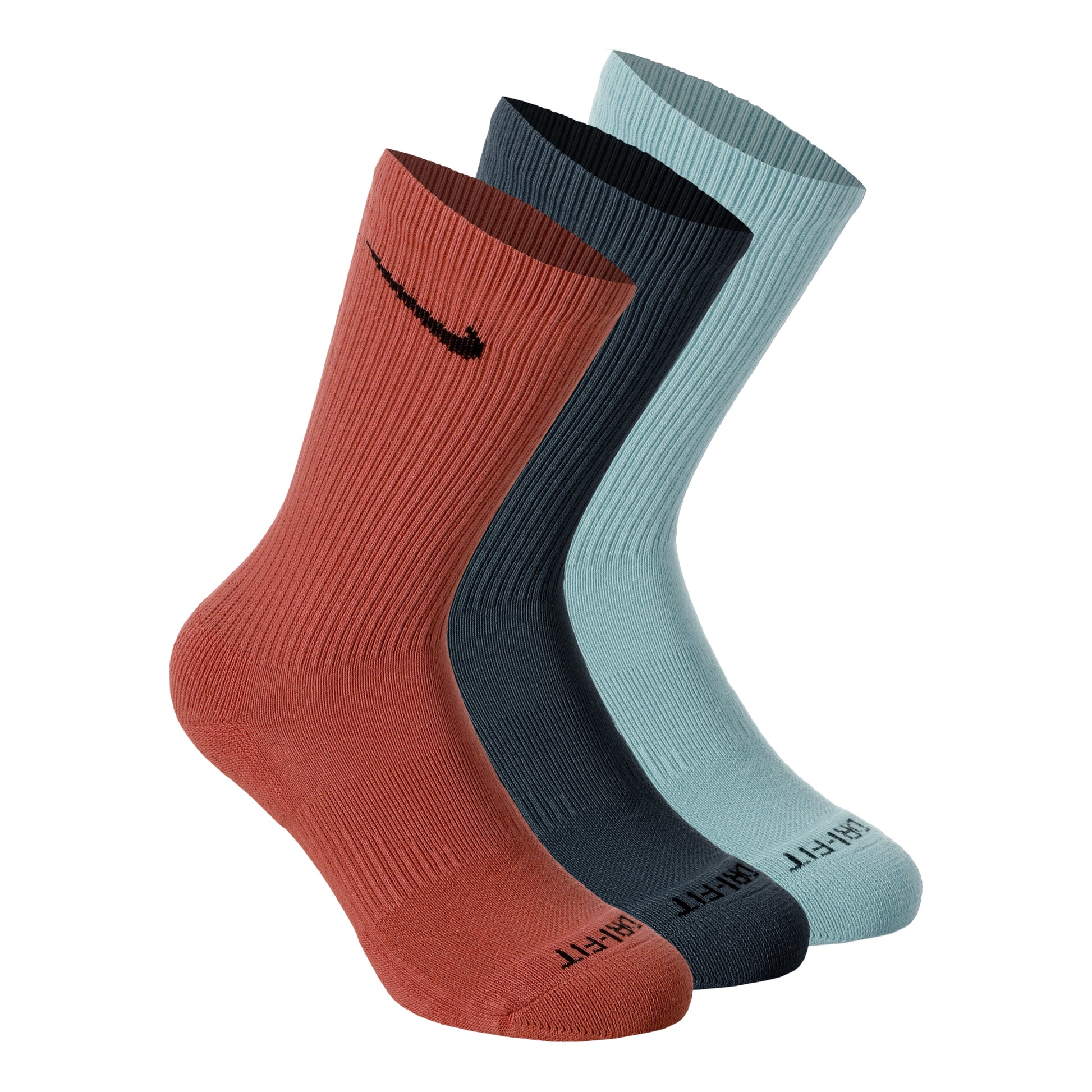 Nike Everyday Plus Cushioned Chaussettes de tennis Pack de 3 Unisex - rouge, bleu petrol