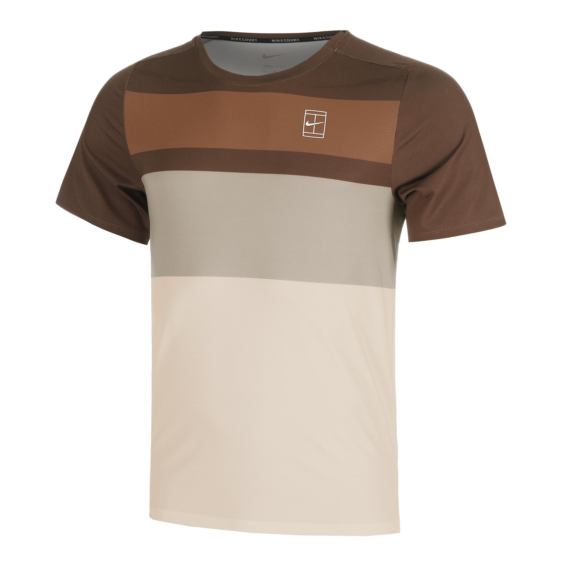 Nike Court Dri-FIT Advantage Print T-shirt Hommes-Marron