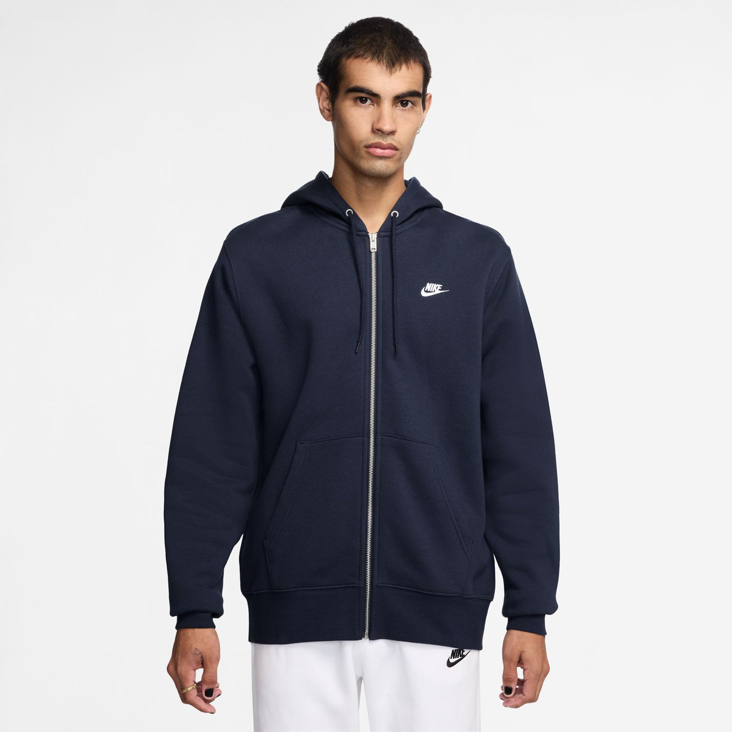 Nike Club Bb Full-Zip Gilet En Coton Hommes-Bleu Foncé