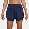 One Dri-Fit Mid Rise 3In 2N1 Shorts Femmes-Bleu Foncé