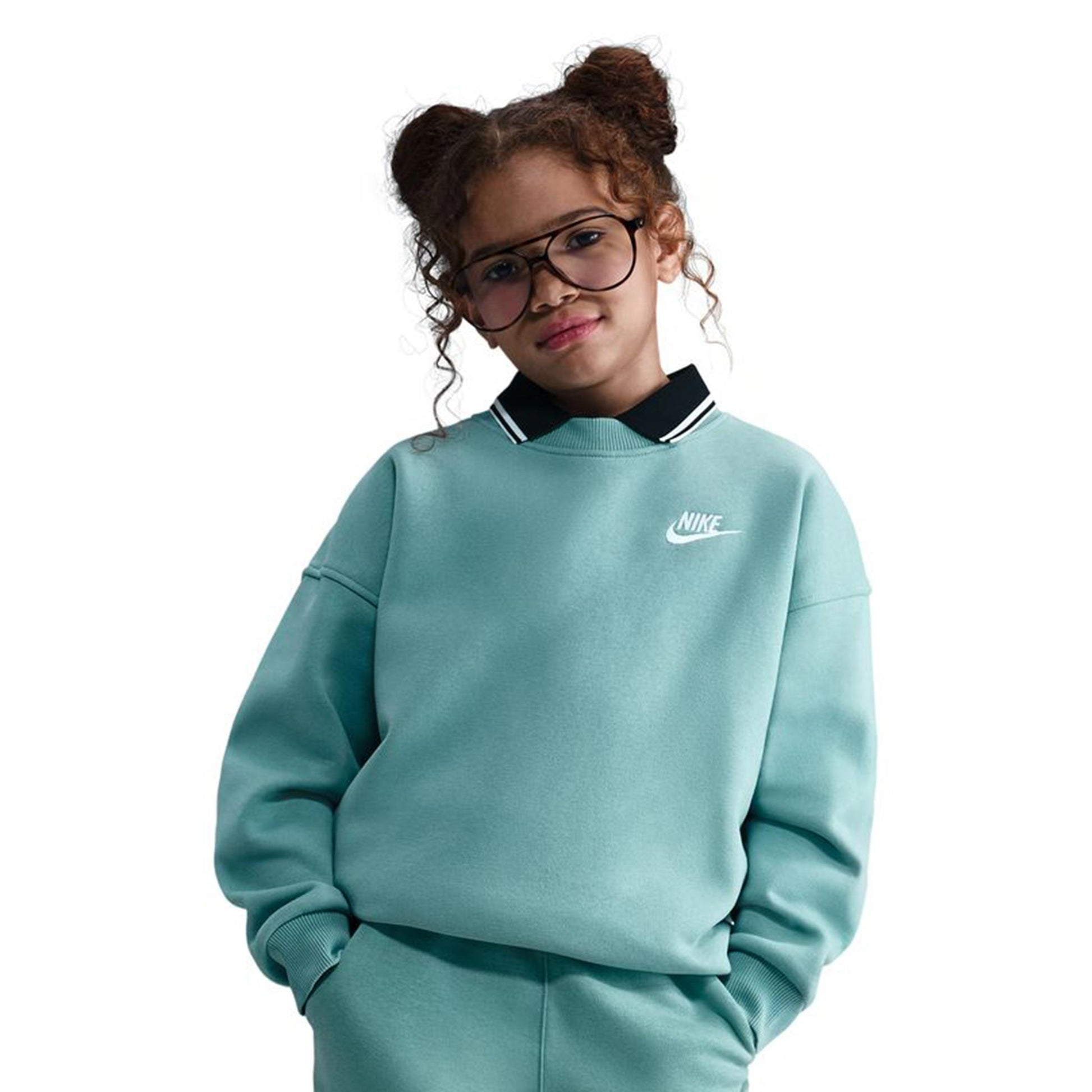 Nike Club Fleece Oversized Crew Sweat-shirt Filles-Sauge