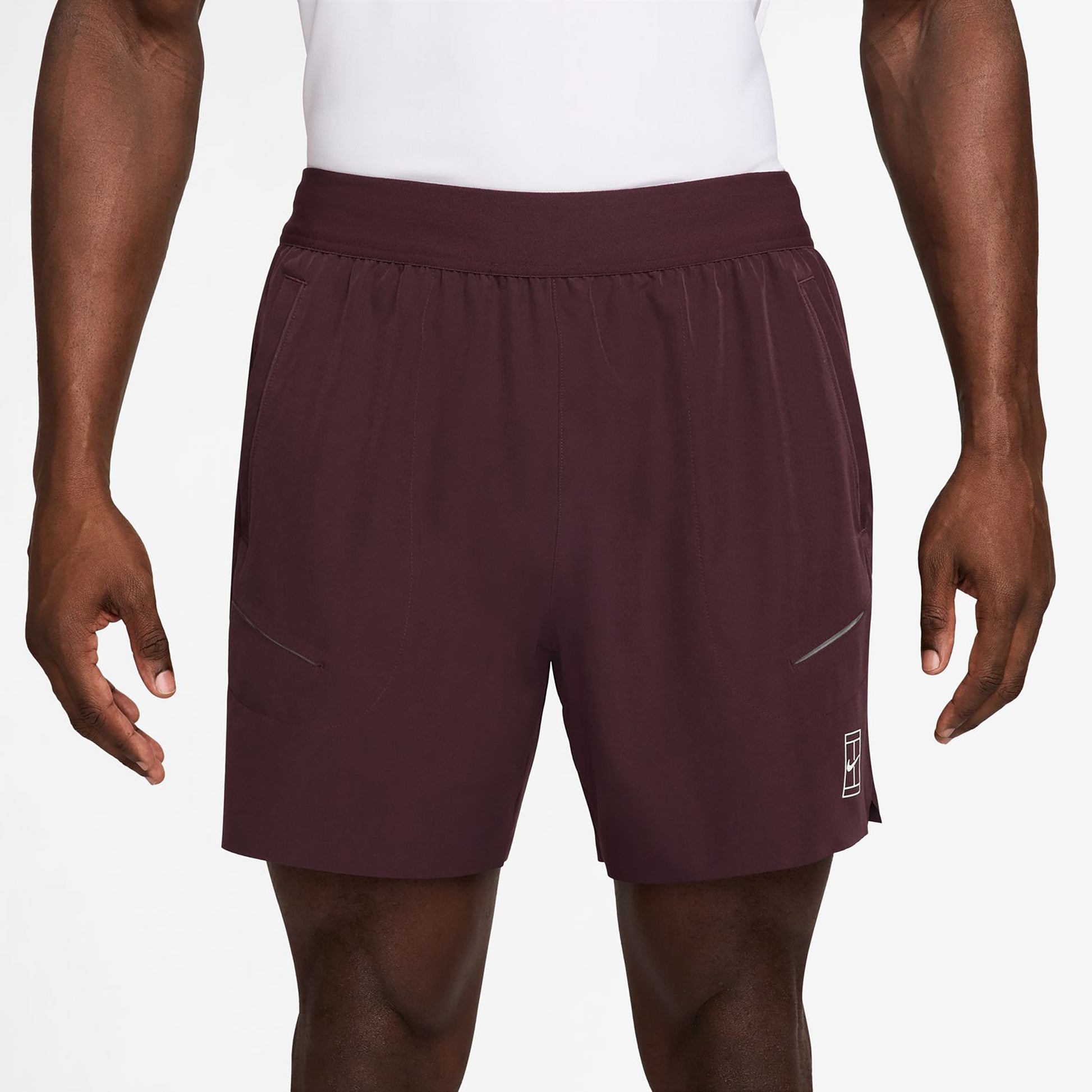 Nike Sinner Court Dri-FIT Advantage 6in Shorts Hommes - rouge foncé, blanc