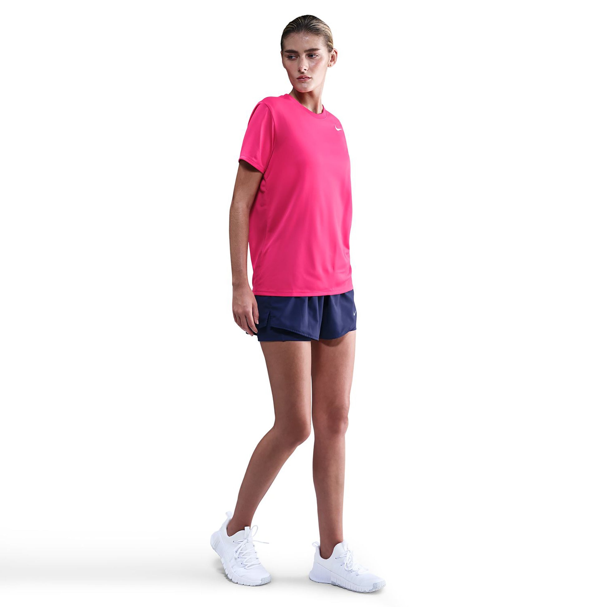 Nike Dri-Fit Regular T-shirt Femmes - berry, blanc