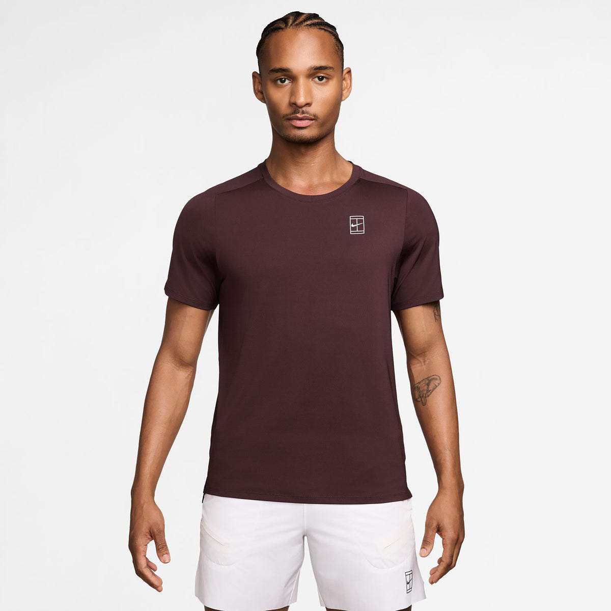 Nike Sinner Court Dri-FIT Advantage T-shirt Hommes - rouge foncé, blanc