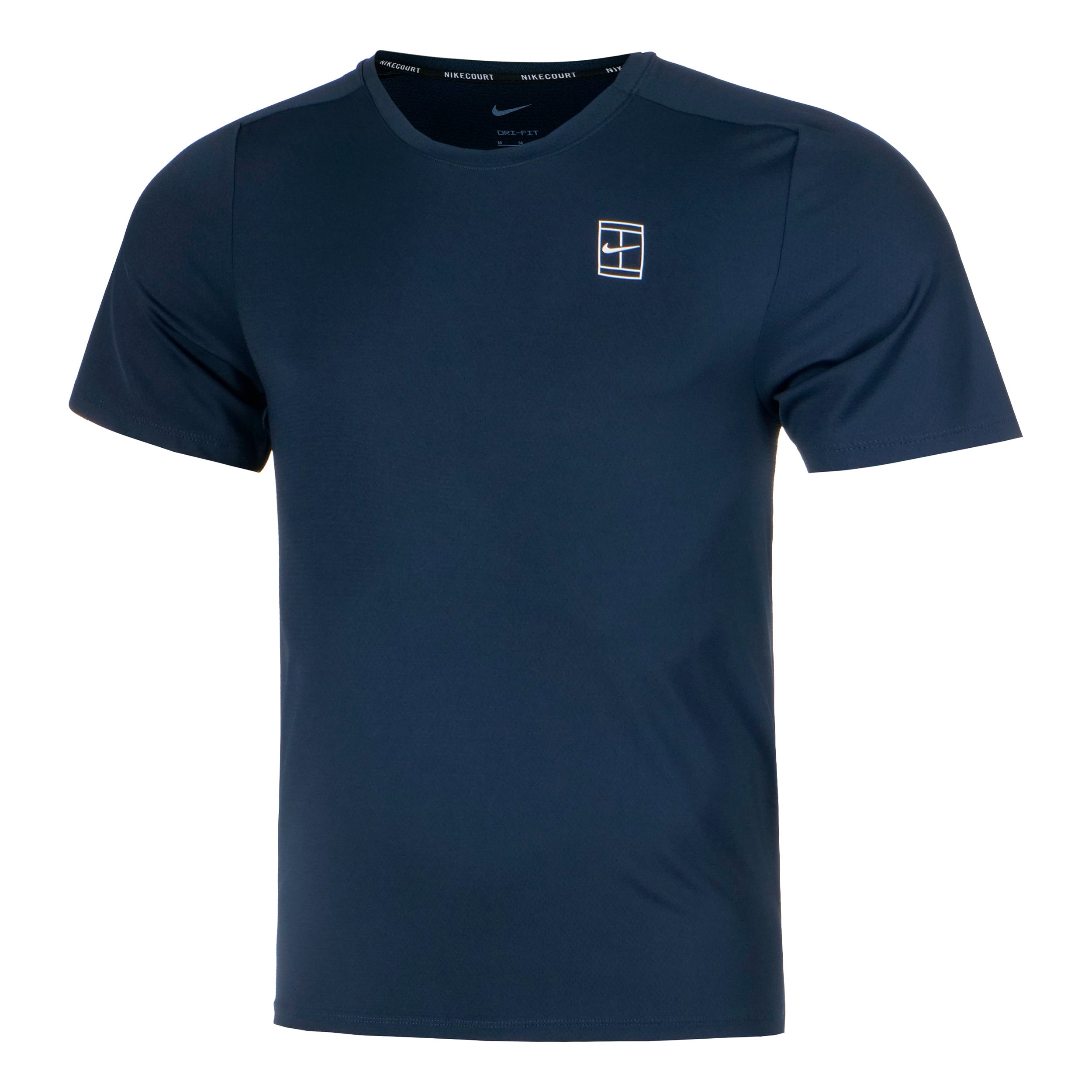 Nike Court Dri-Fit Advantage T-shirt Hommes-Bleu Foncé,Blanc
