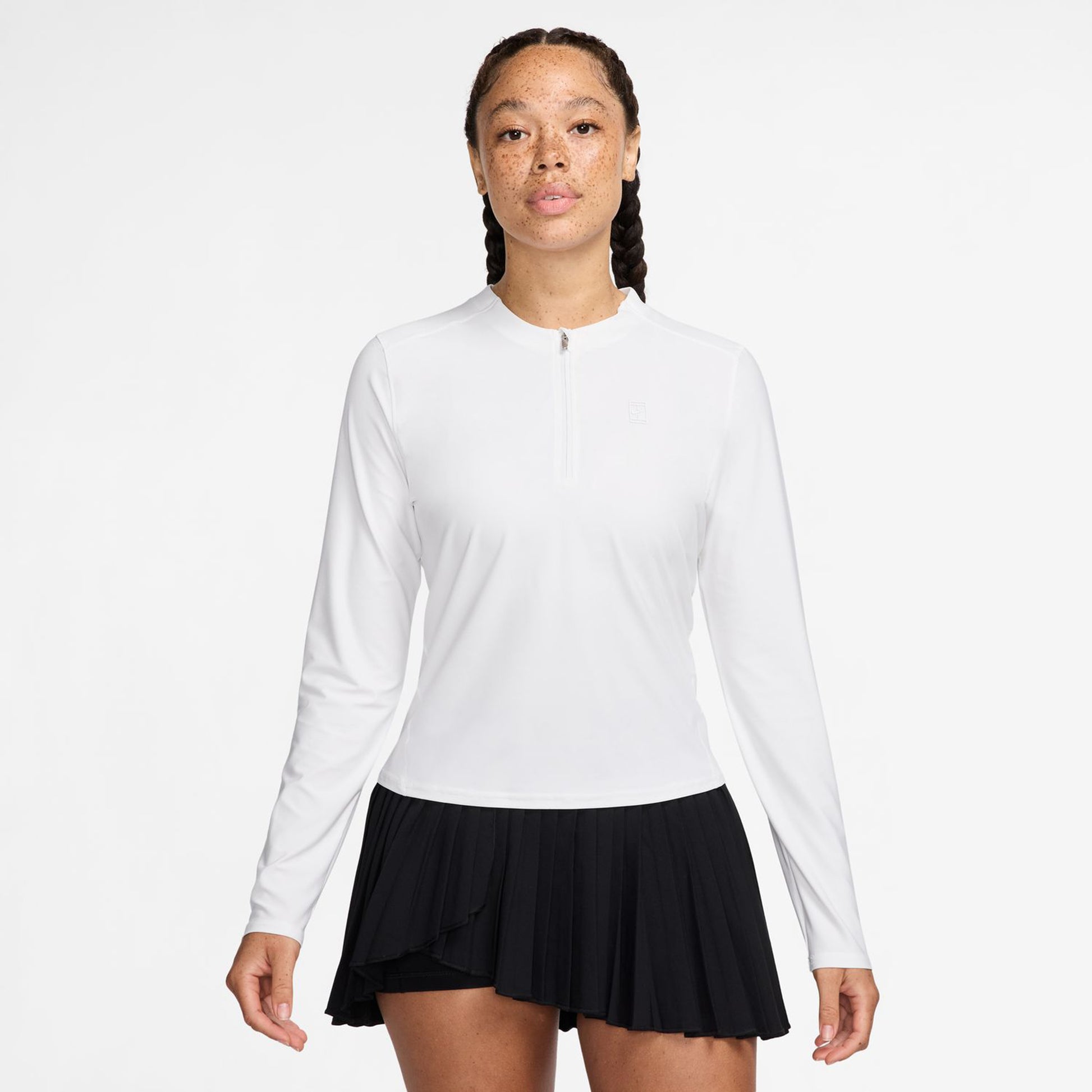 Nike Court Dri-Fit Advantage Haut Manches Longues Femmes-Blanc,Blanc