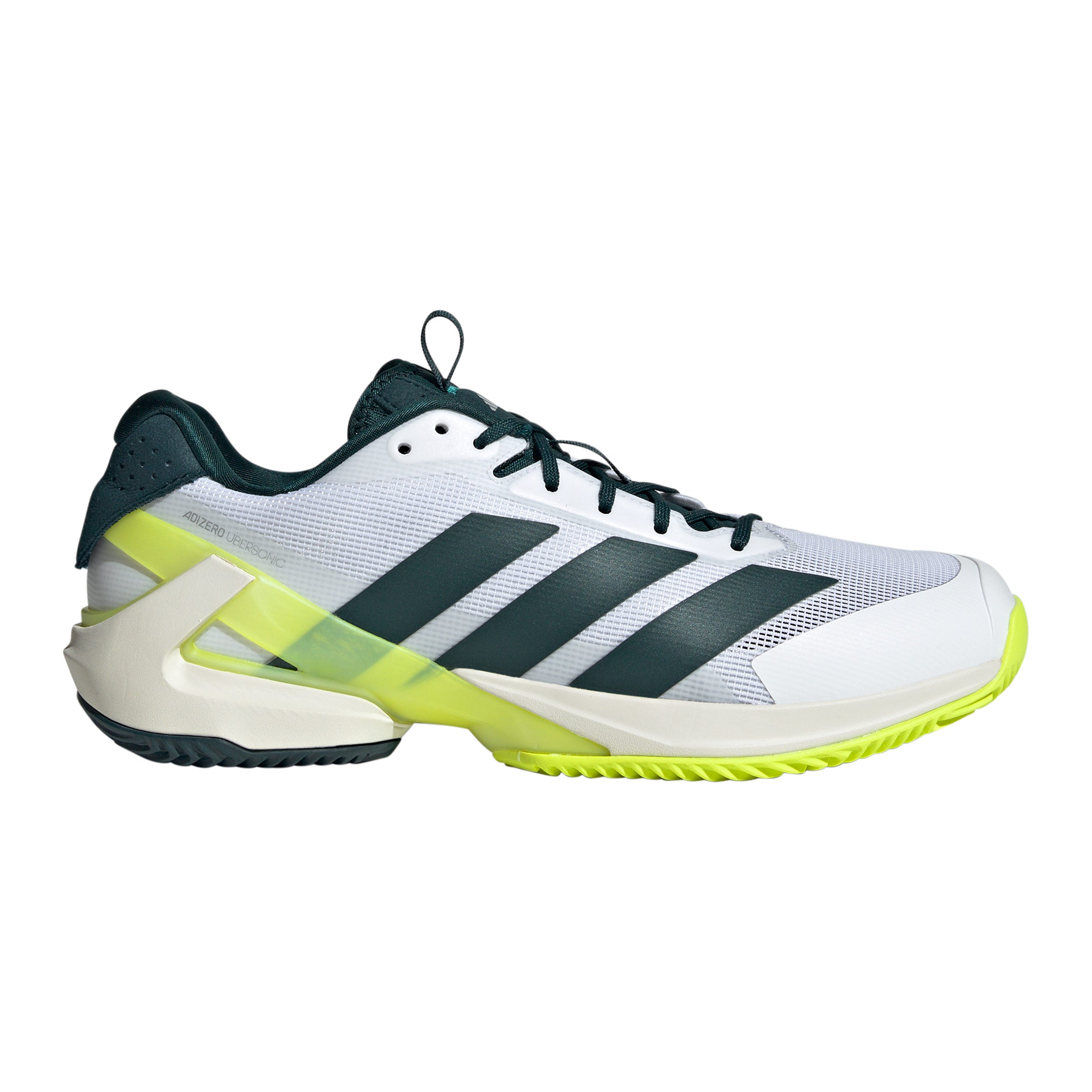 adidas adizero Ubersonic 5 Chaussure terre battue Hommes - blanc, vert foncé