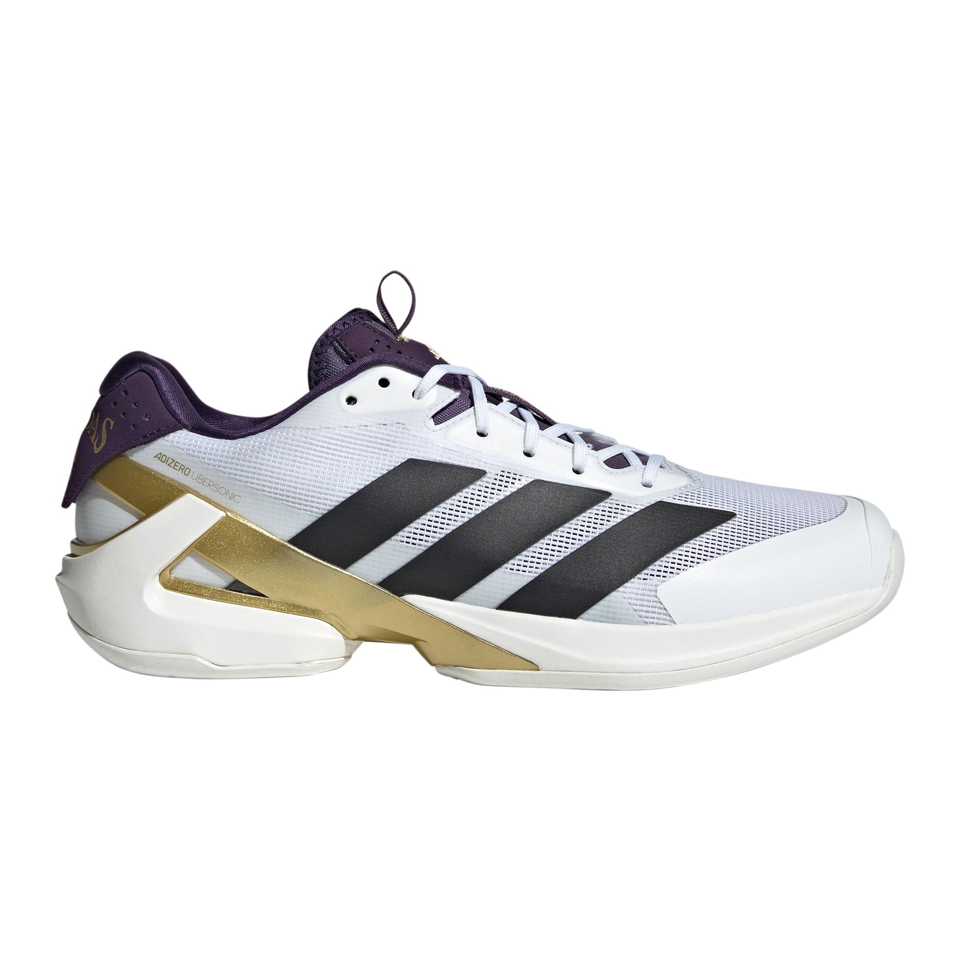 adidas Adizero Ubersonic 5 Chaussures toutes surfaces Hommes - aluminium blanc, or