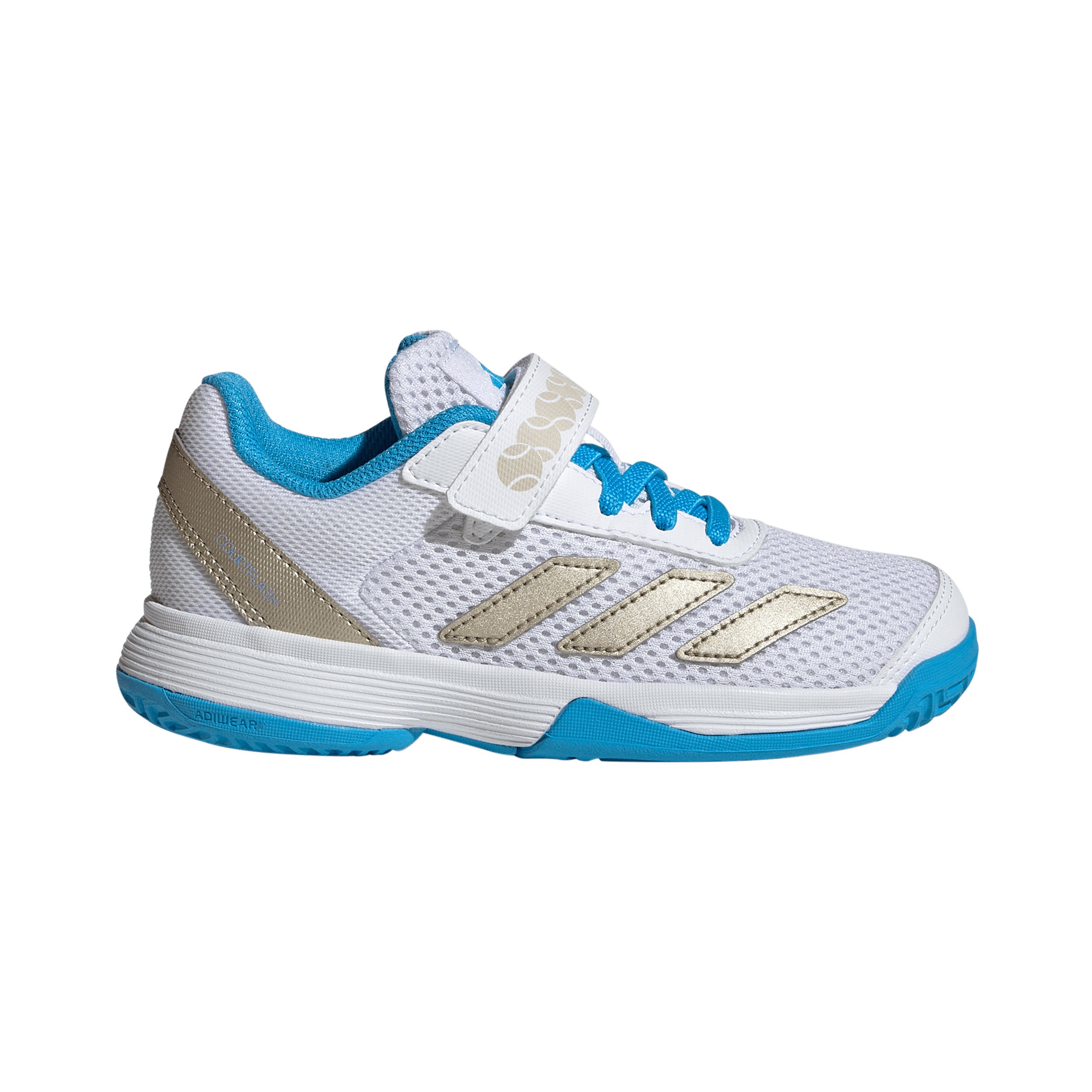 adidas Courtflash CF Chaussure terre battue Enfants - blanc, argent
