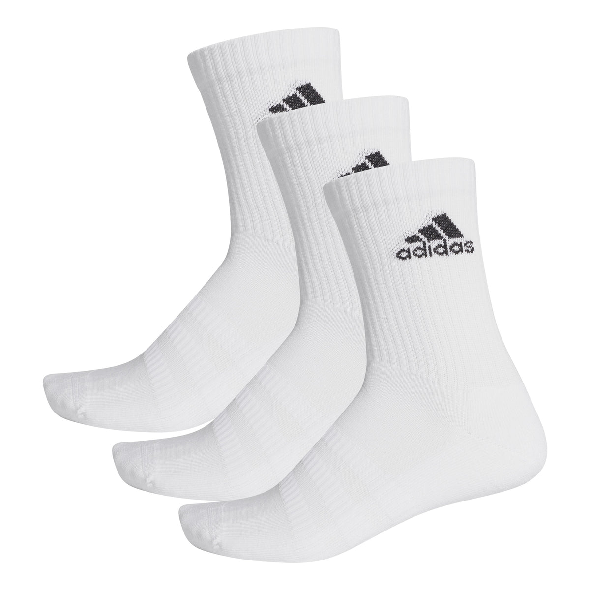 adidas Cush Crew Chaussettes de sport Pack de 3 Unisex - blanc, noir