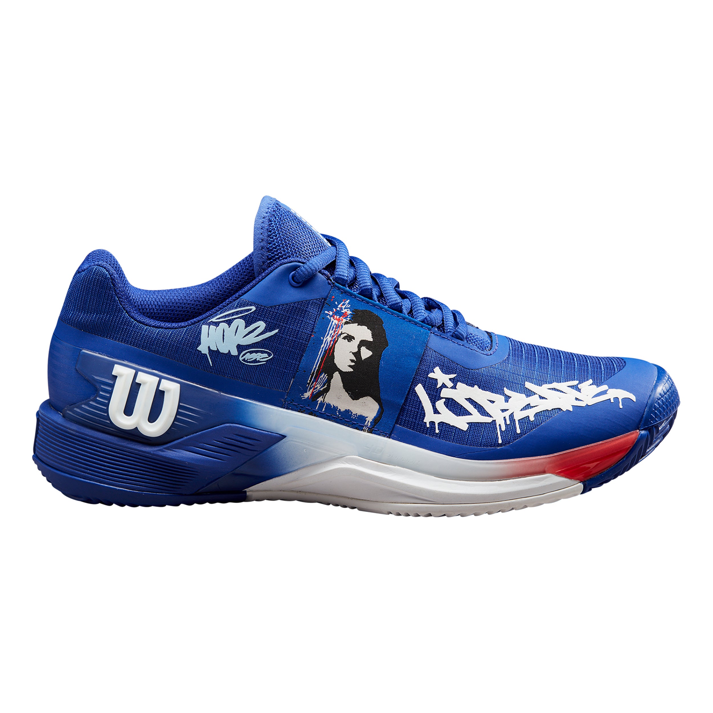 Wilson Rush Pro 4.0 Hope Paris Chaussure Terre Battue Femmes-Bleu,Blanc