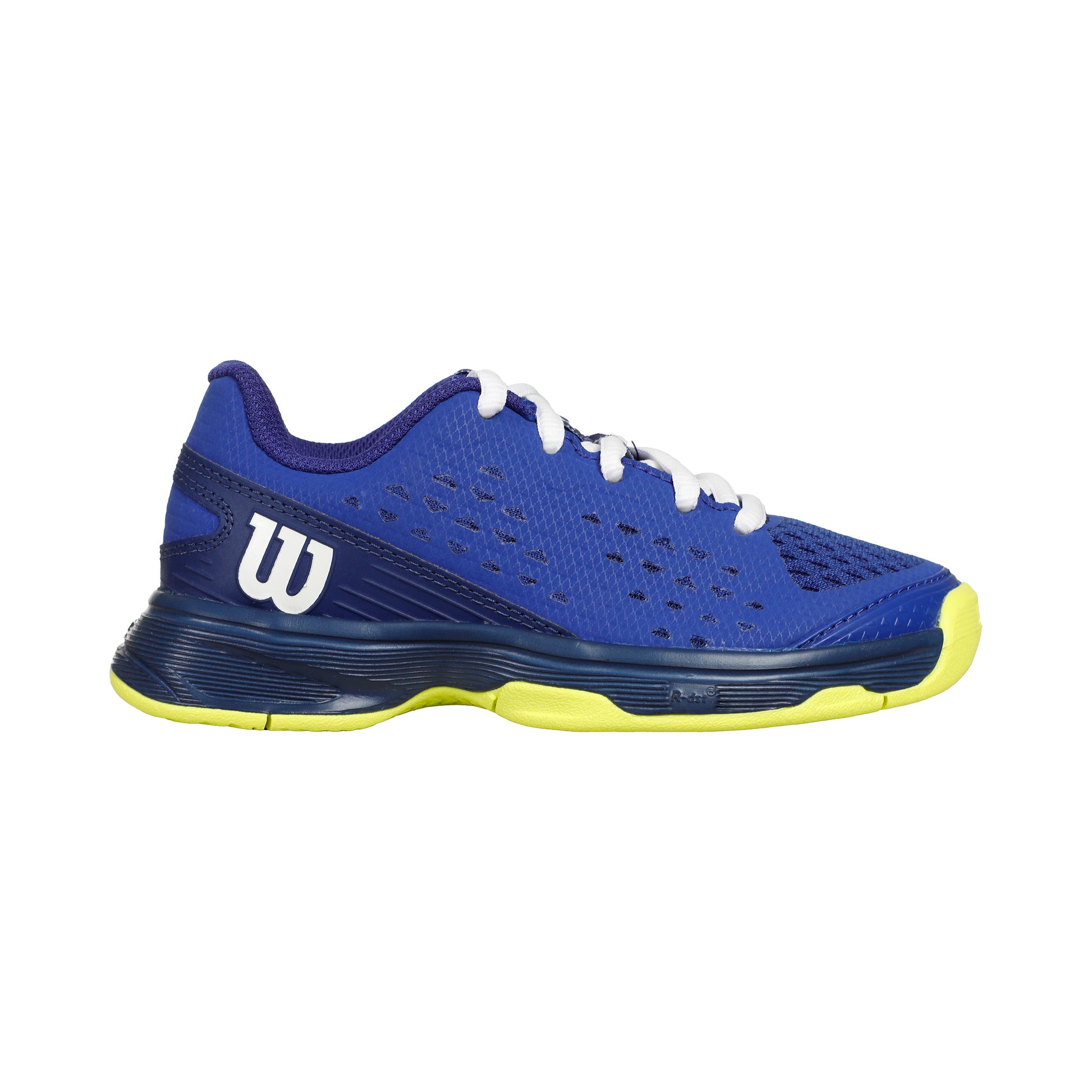 Wilson RUSH PRO AC Chaussures Toutes Surfaces Enfants-Bleu,Jaunes Fluo