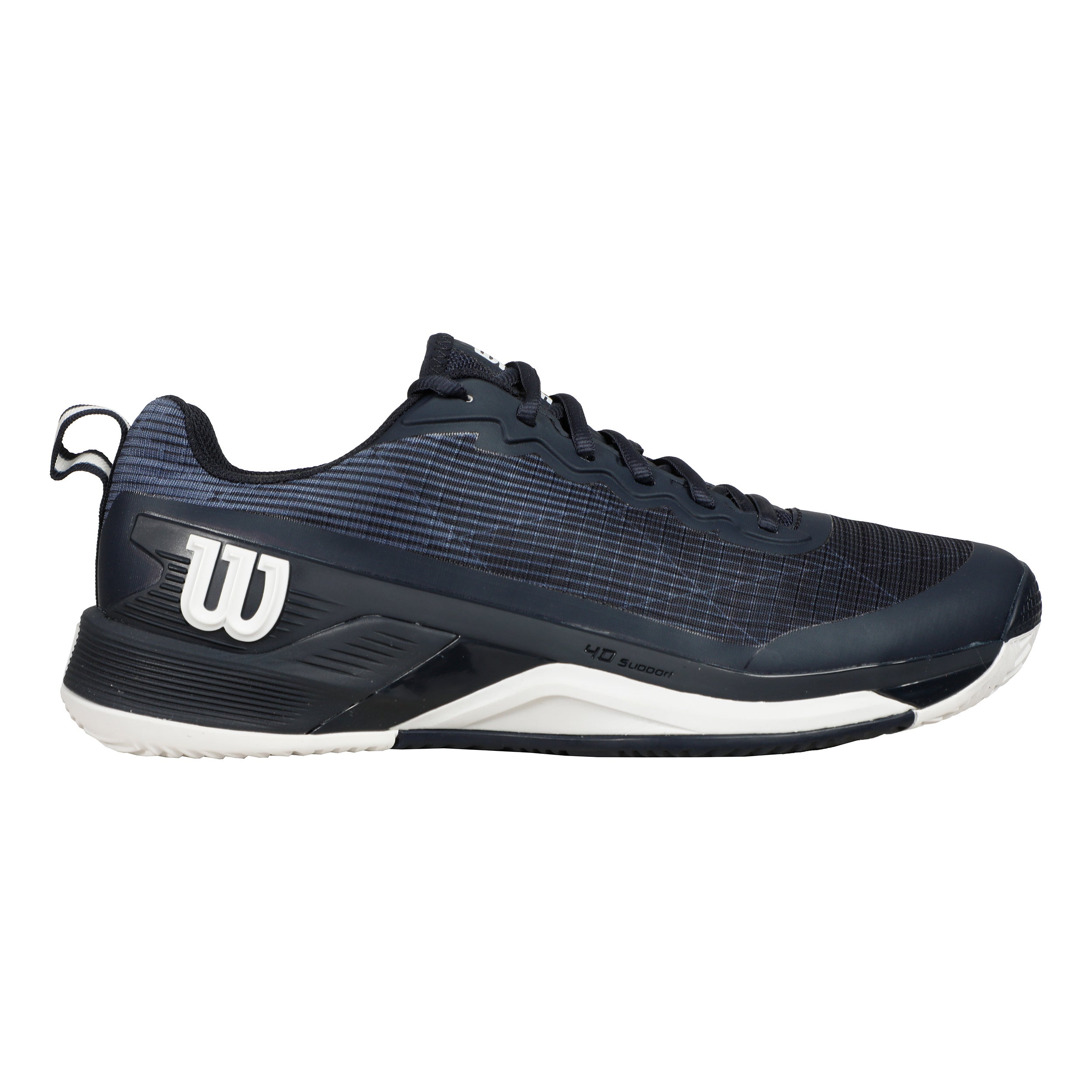Wilson Rush Pro 4.5 Chaussure Terre Battue Hommes-Bleu Foncé,Blanc