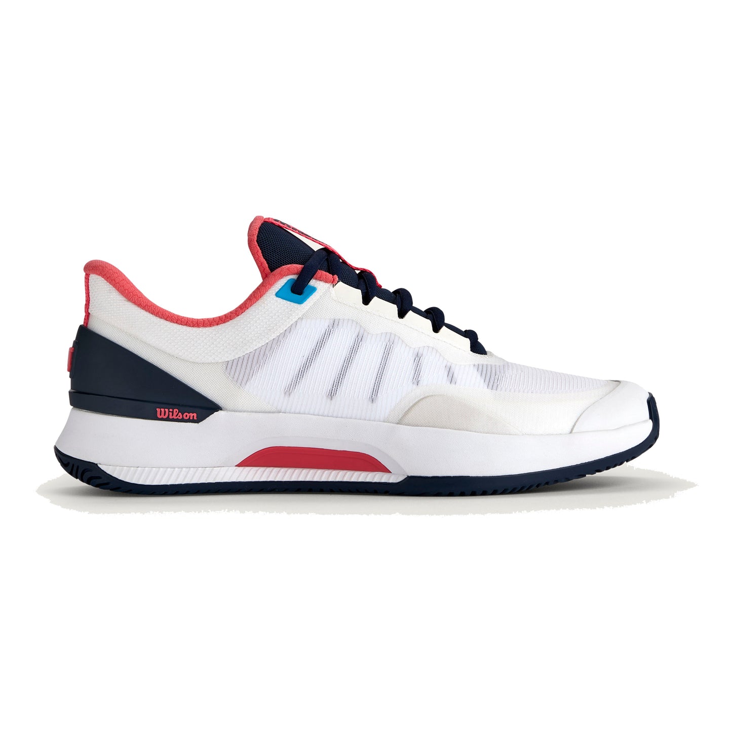 Wilson Intrigue Tour Chaussures Toutes Surfaces Femmes-Blanc,Bleu Foncé