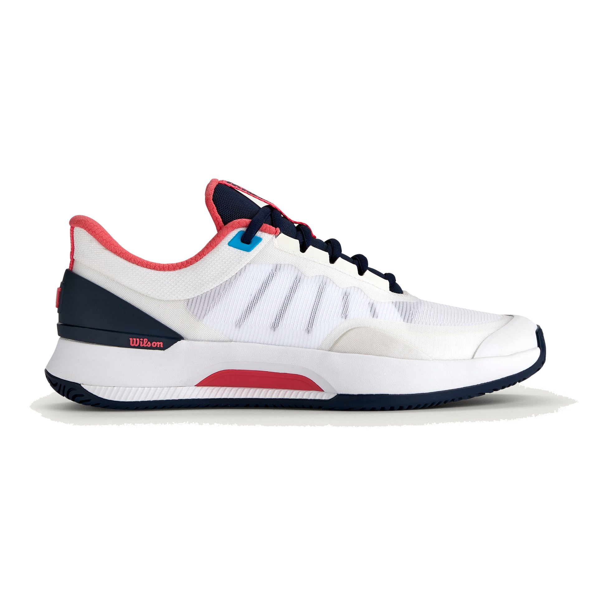Wilson Intrigue Tour Chaussures Toutes Surfaces Femmes-Blanc,Bleu Foncé