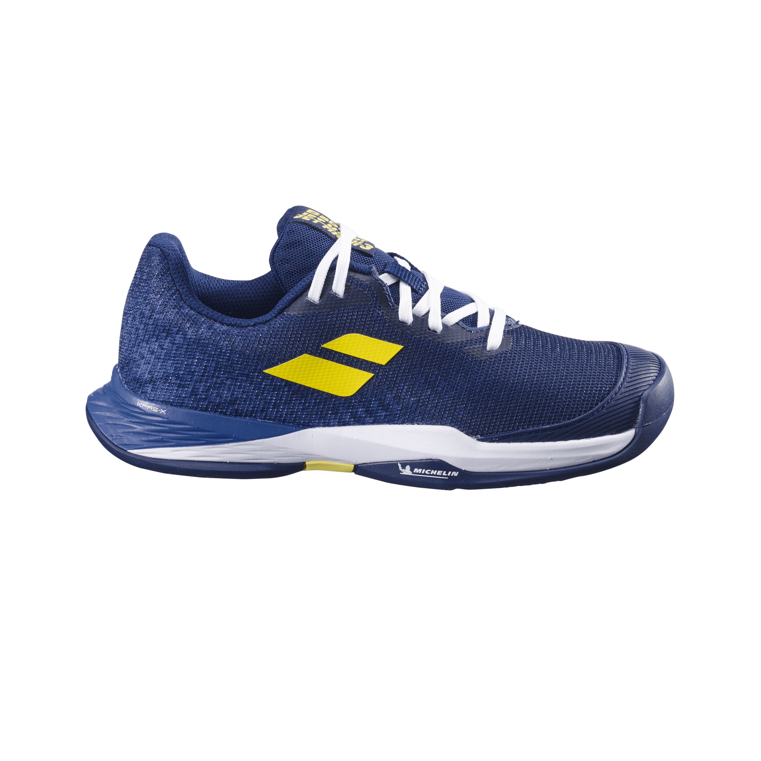 Babolat Jet Mach 3 Chaussure Terre Battue Enfants-Bleu Foncé,Jaune