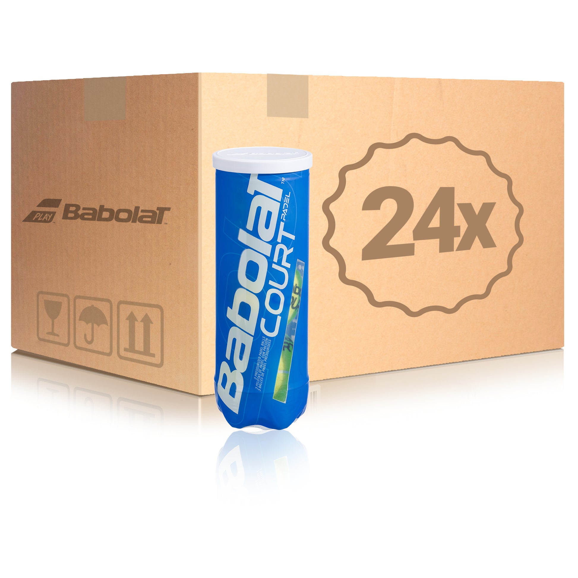 Babolat 24 Tubes de 3 Court Padel X3 En carton
