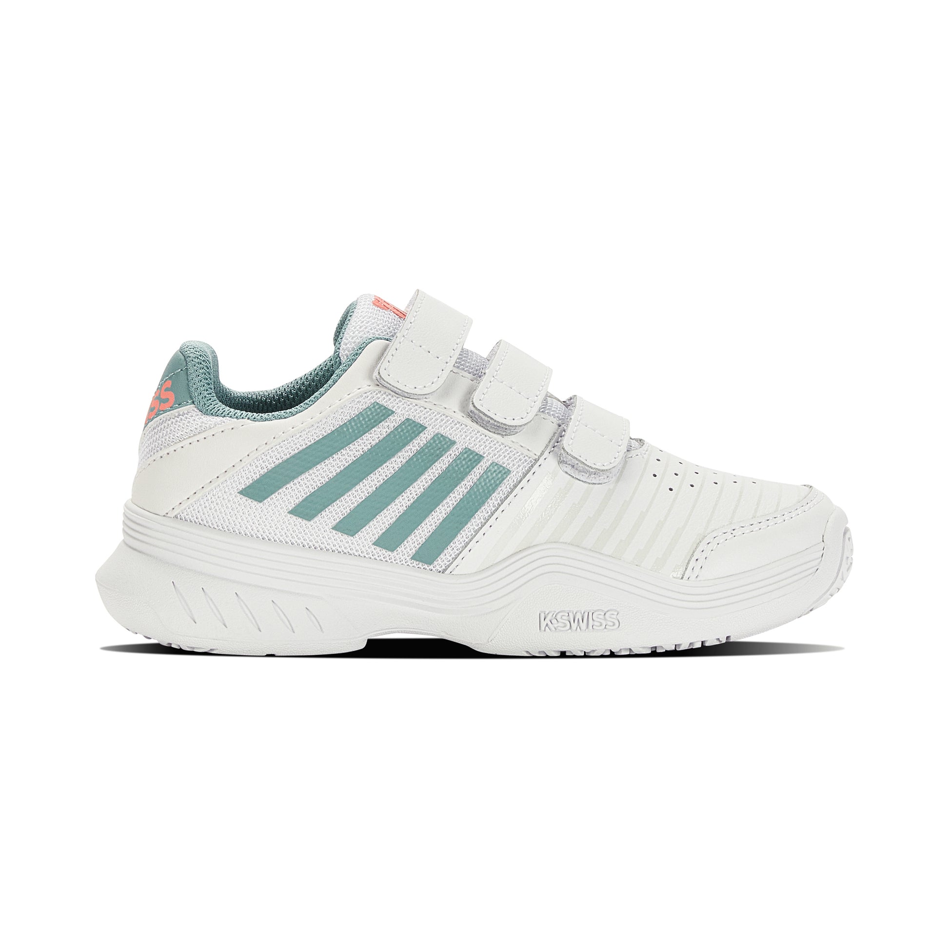 K-Swiss Court Express Strap Omni Chaussures toutes surfaces Enfants-blanc,turquoise