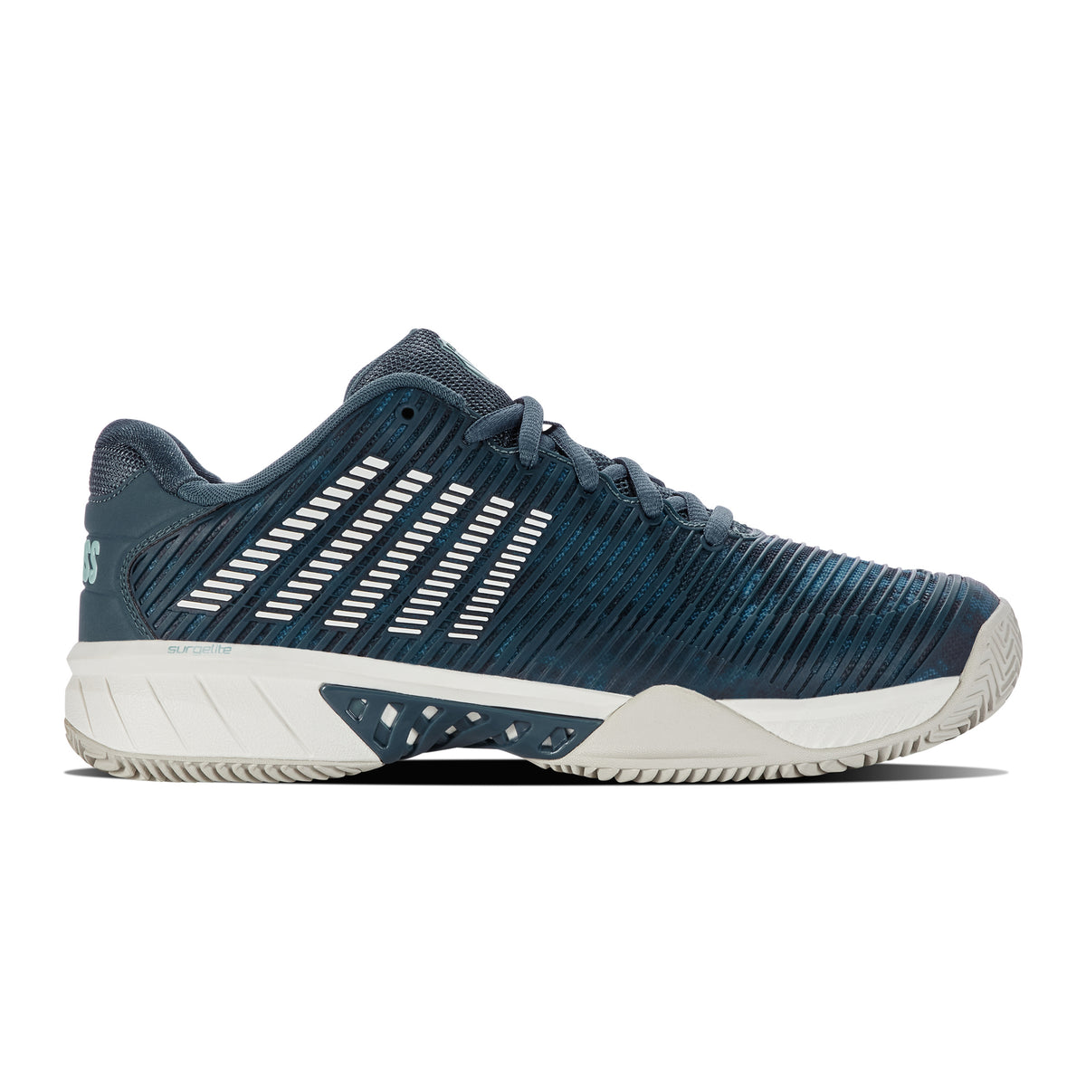 K-Swiss Hypercourt Express 2 Chaussure Terre Battue Hommes-Bleu Petrol, Gris Clair