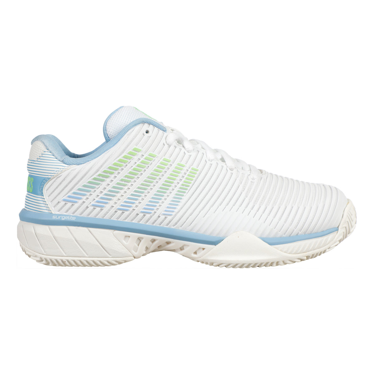 K-Swiss Hypercourt Express 2 Chaussure Terre Battue Femmes-Blanc,Bleu Clair