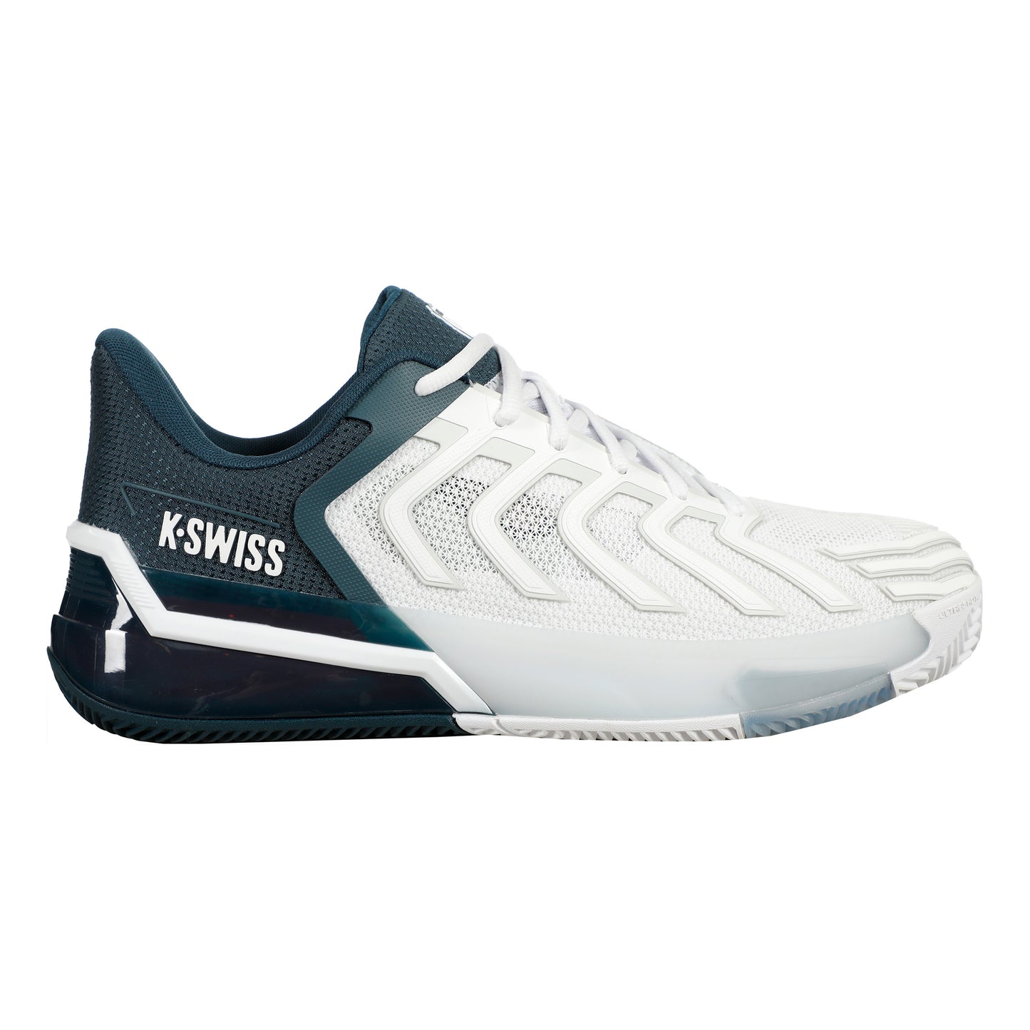 K-Swiss Ultrashot 4 Chaussure Terre Battue Hommes-Blanc,Bleu Petrol