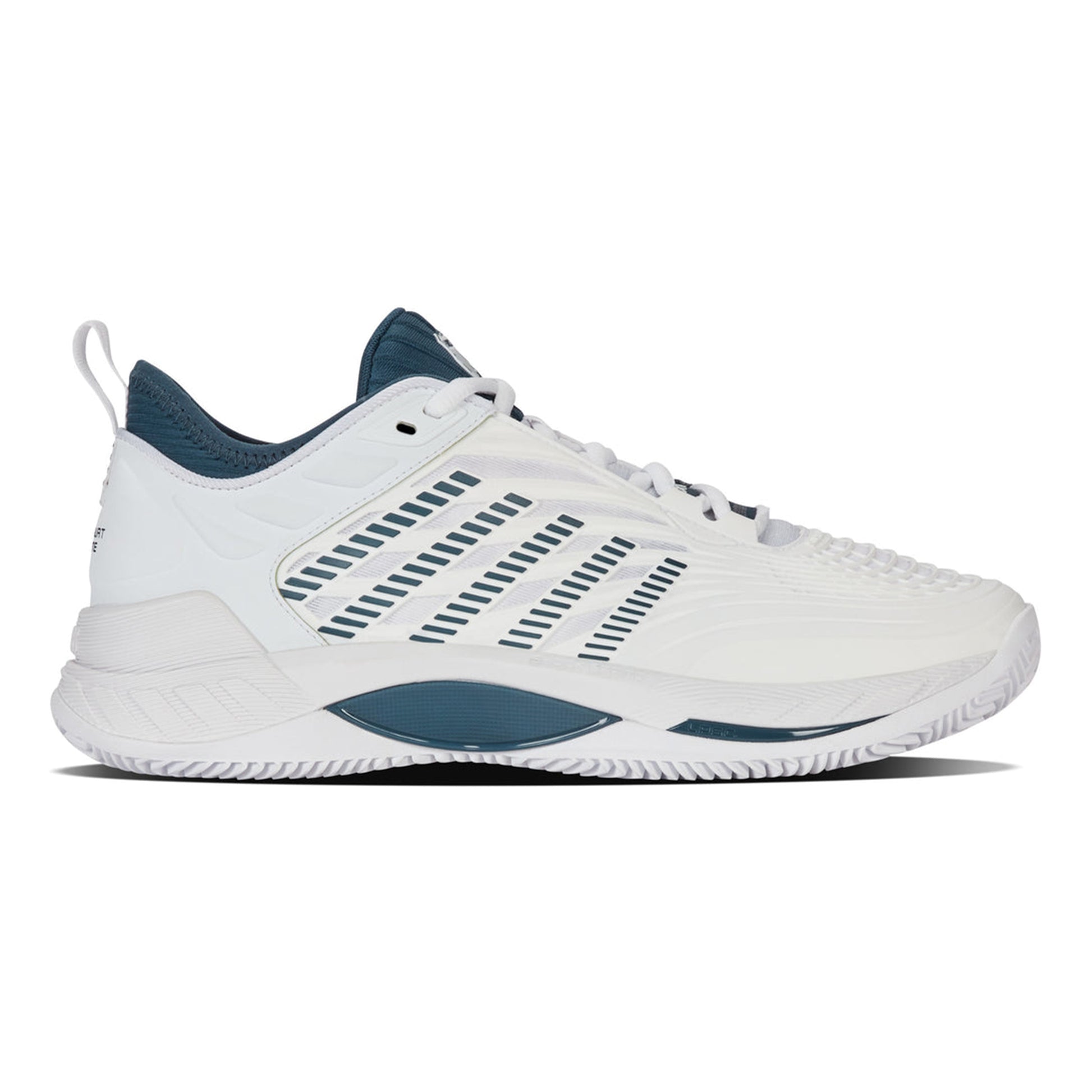 K-Swiss Hypercourt Supreme 2 Chaussure Terre Battue Hommes-Blanc,Bleu Petrol