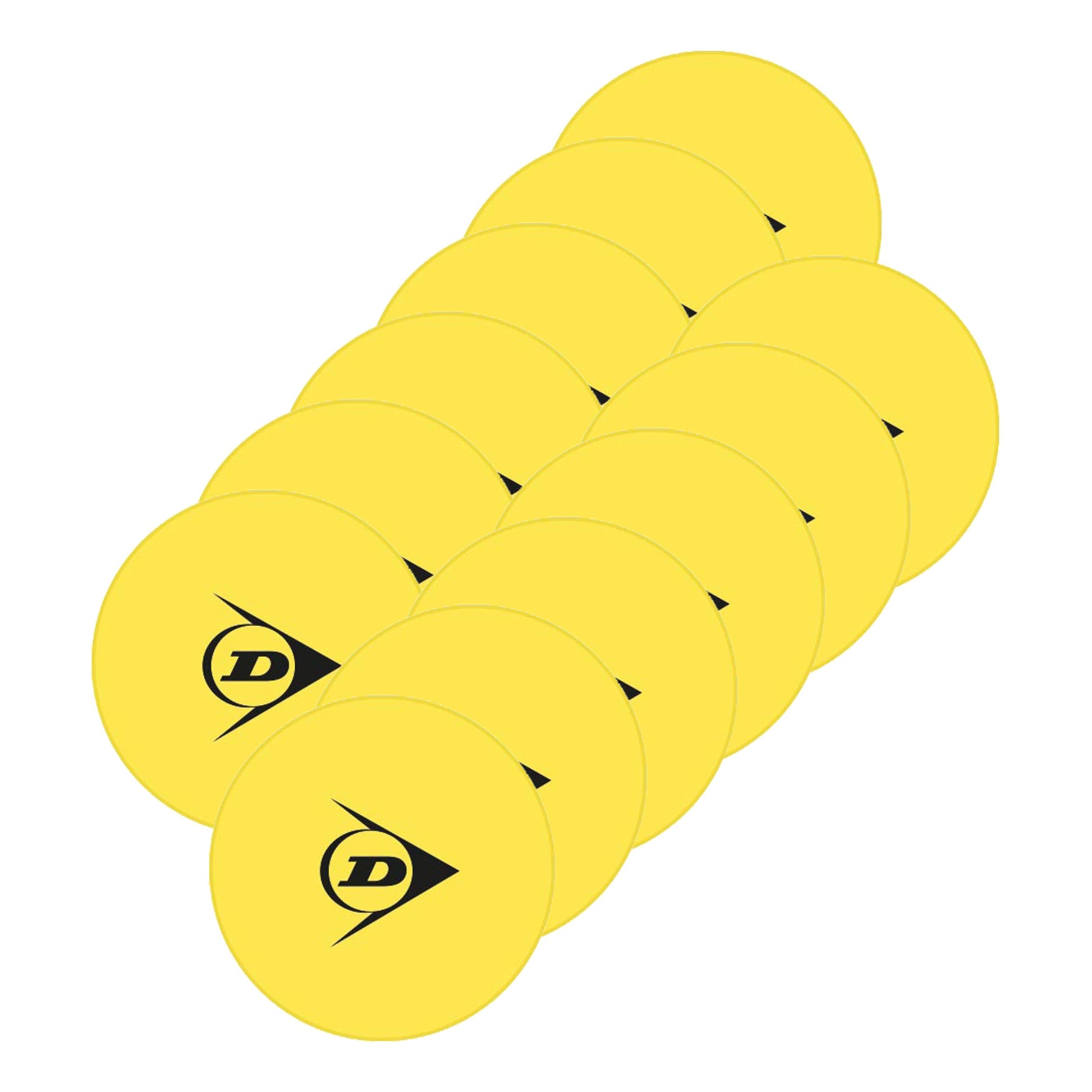 Dunlop Target Marquage Arrivée Pack De 12-Jaune