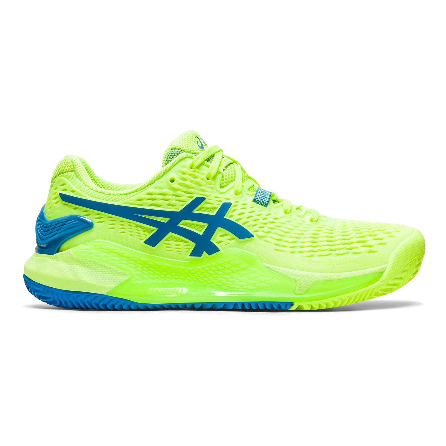ASICS Gel-Resolution 9 Chaussure terre battue Femmes - vert fluo, bleu