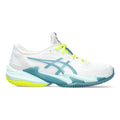 Court FF 3 Chaussure terre battue Femmes - blanc, bleu petrol