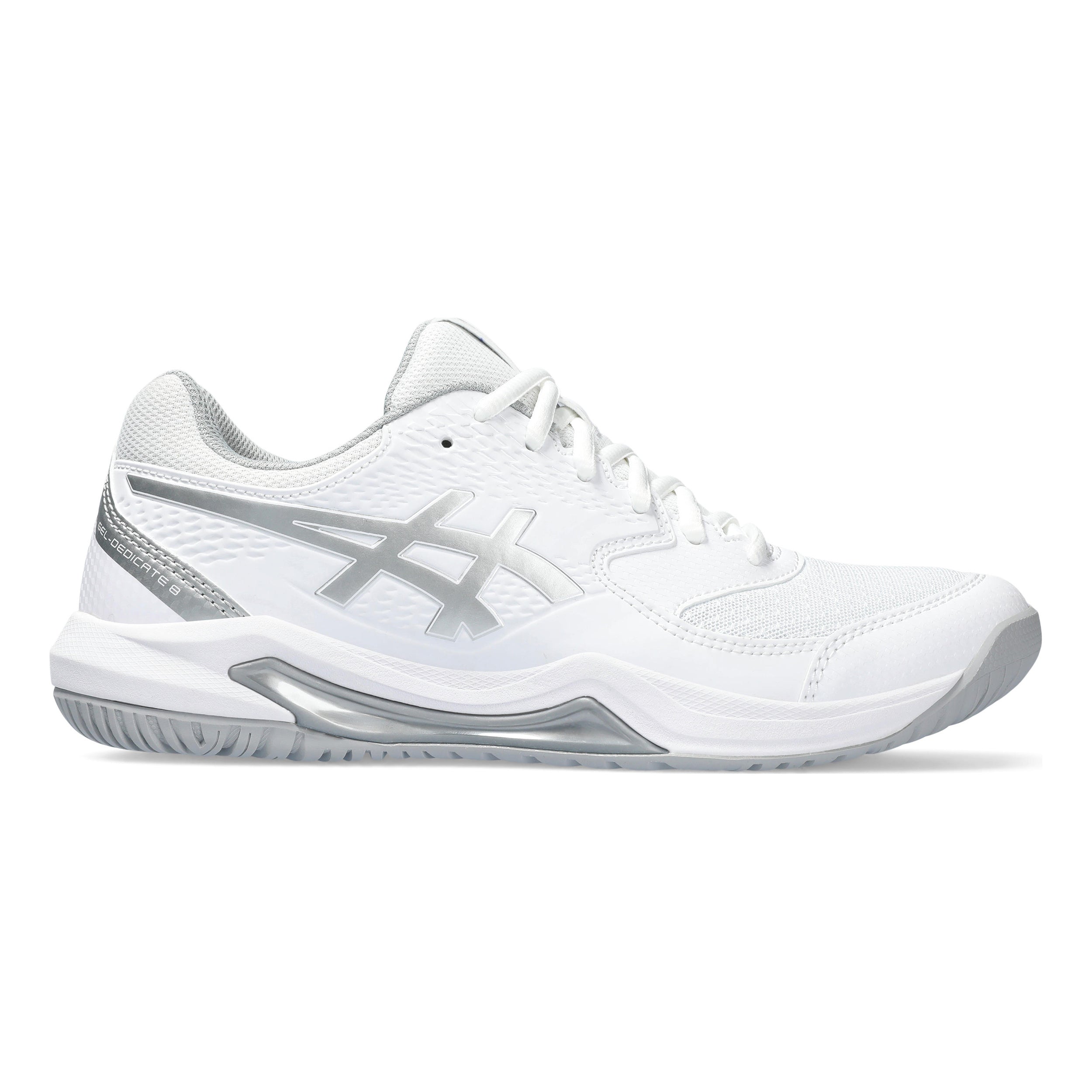 ASICS Gel-Dedicate 8 Chaussures toutes surfaces Femmes - blanc, argent