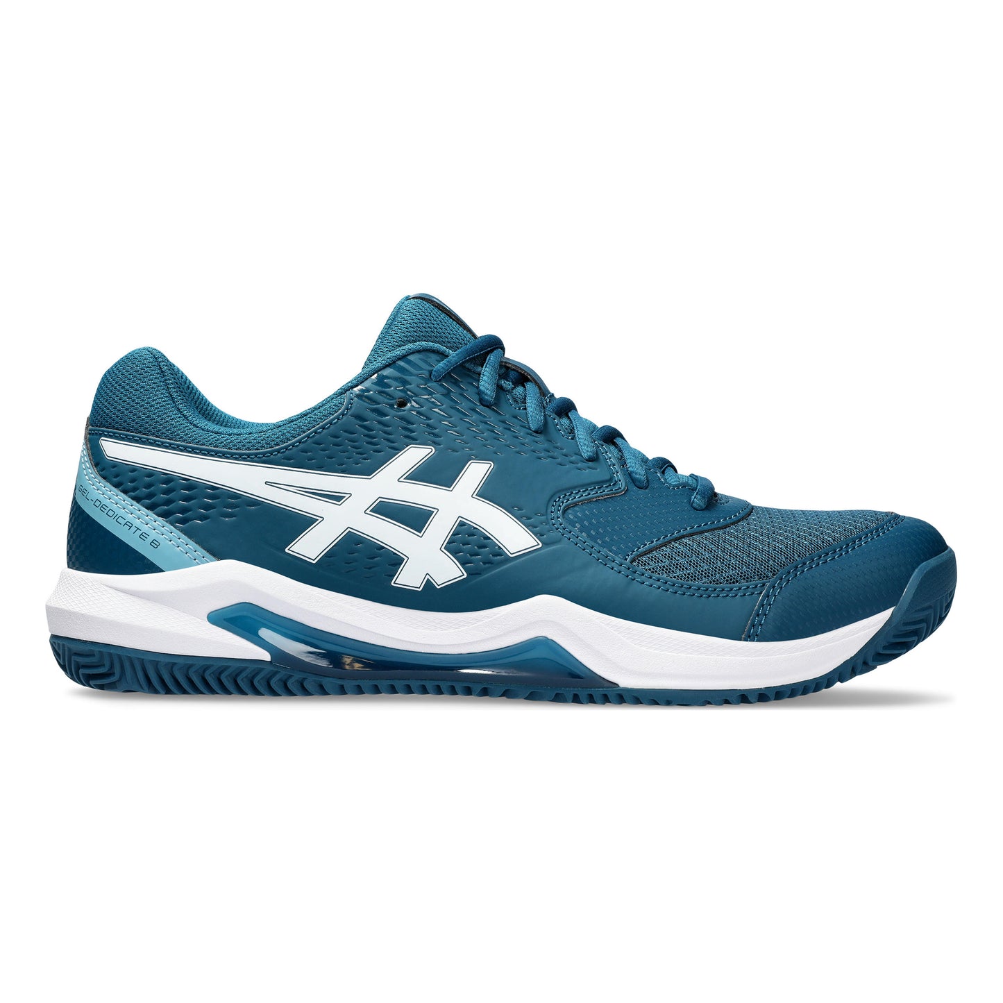 ASICS Gel-Dedicate 8 Chaussure terre battue Hommes - bleu petrol, blanc