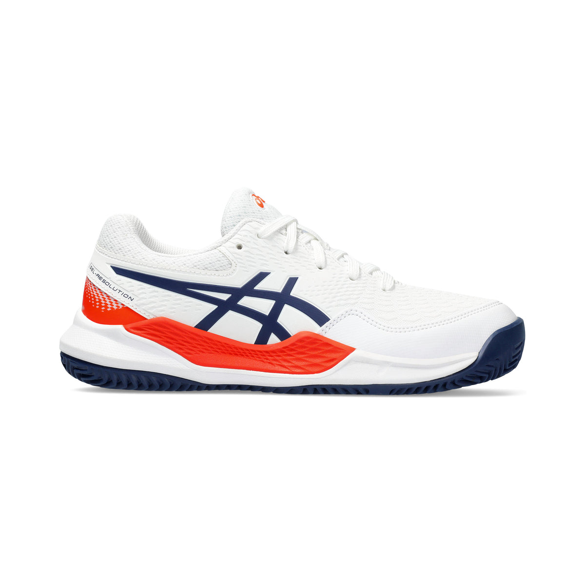 ASICS Gel-Resolution 9 GS Chaussure terre battue Enfants - blanc, bleu foncé